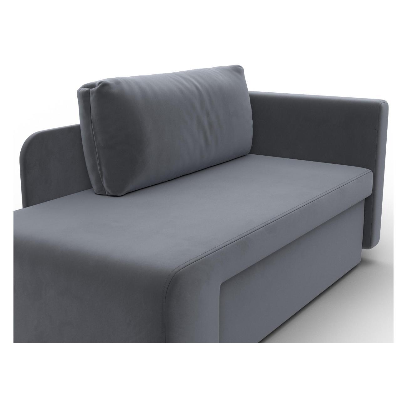 Кушетка Лига Диванов Лига-097, велюр SEVEN 17 серый