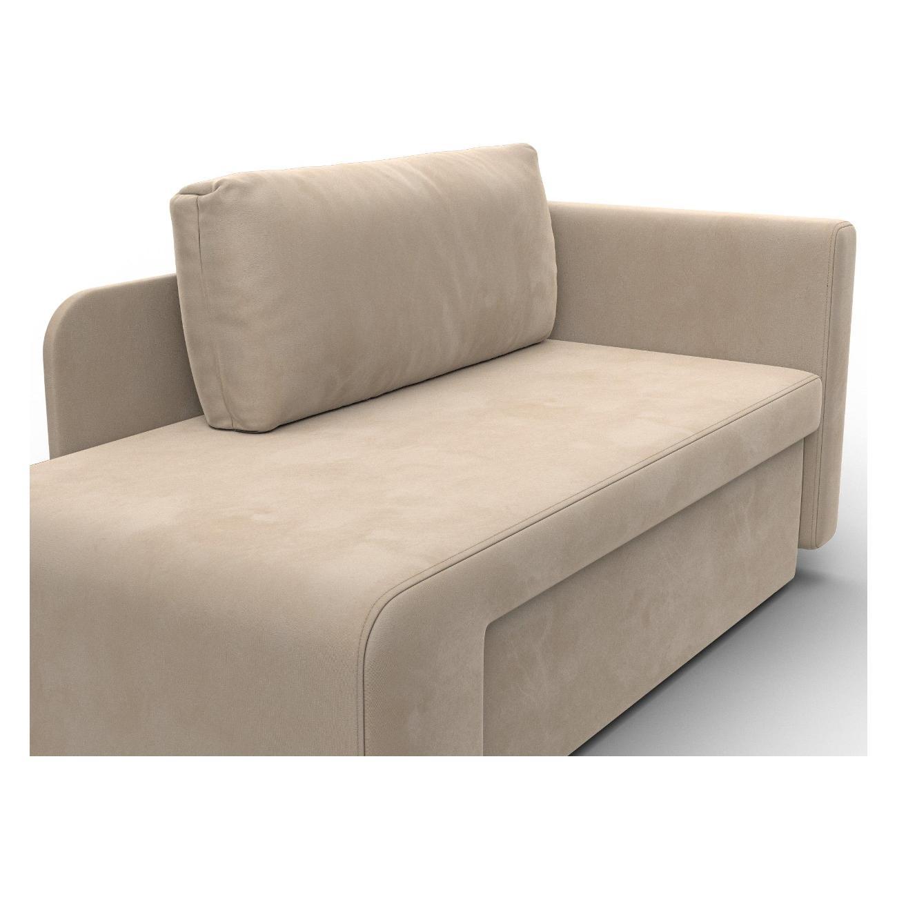 Кушетка Лига Диванов Лига-097, велюр SEVEN 729 бежевый