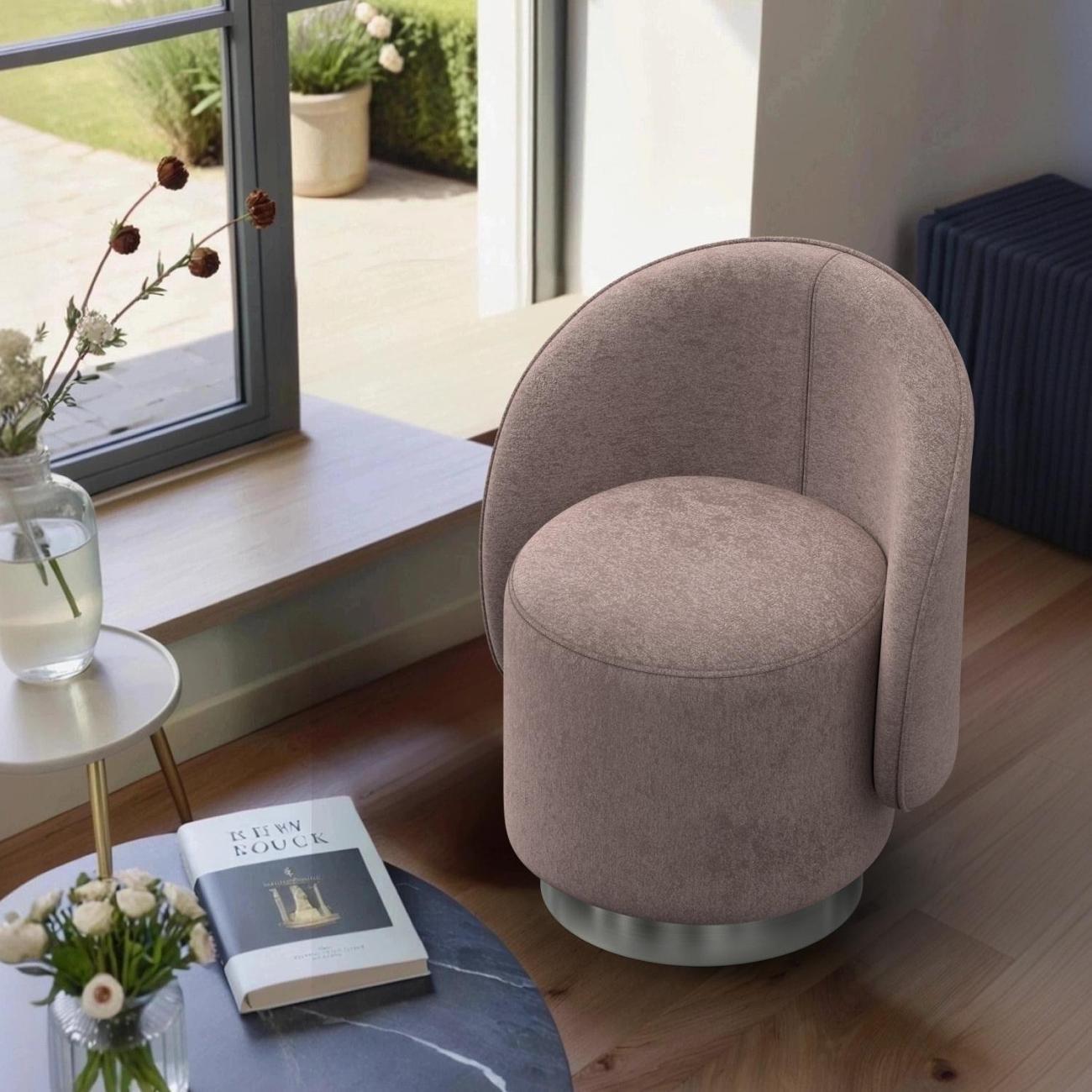 Кресло Лига Диванов Лига-108, велюр TOWER 05 бежевый