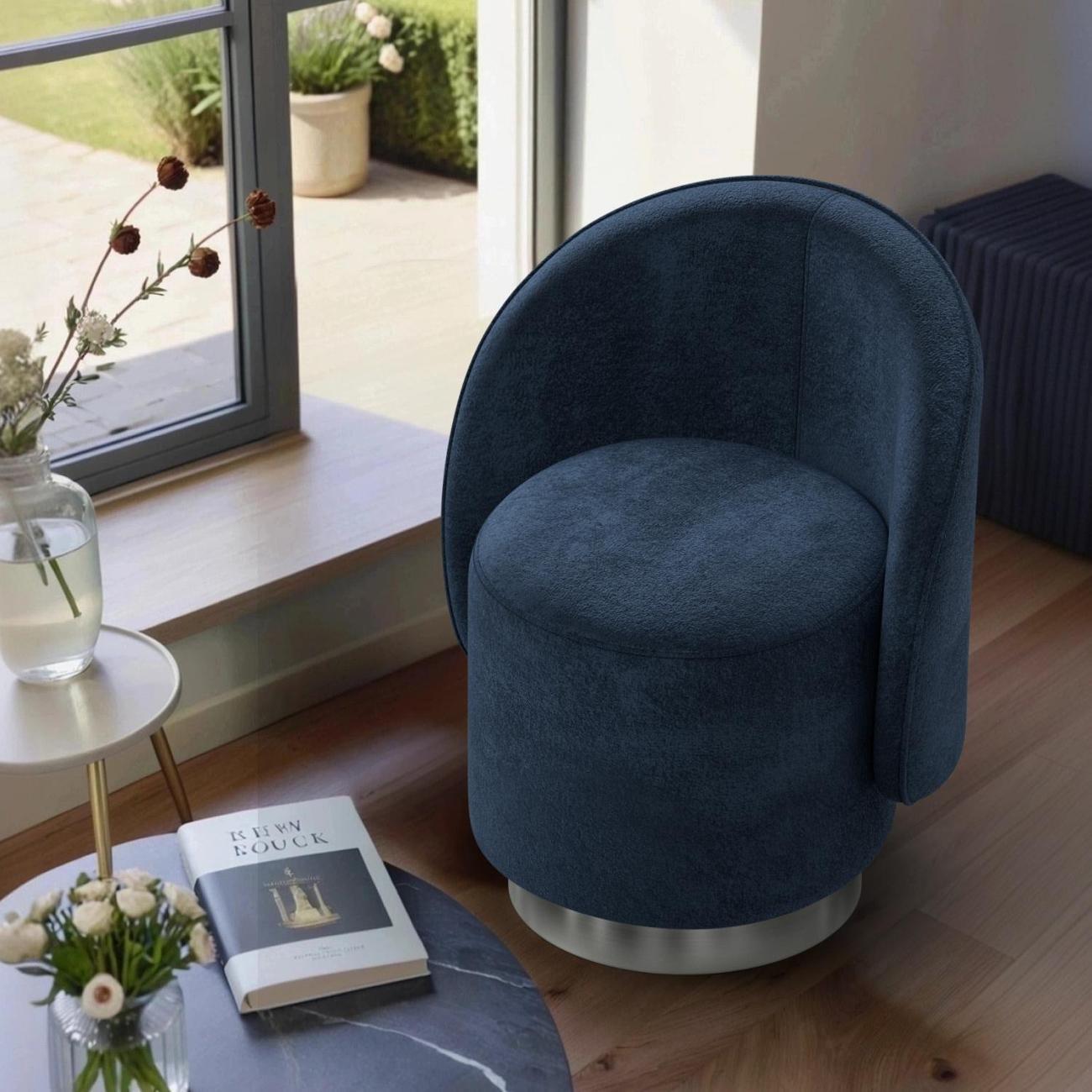 Кресло Лига Диванов Лига-108, велюр TOWER 13 синий