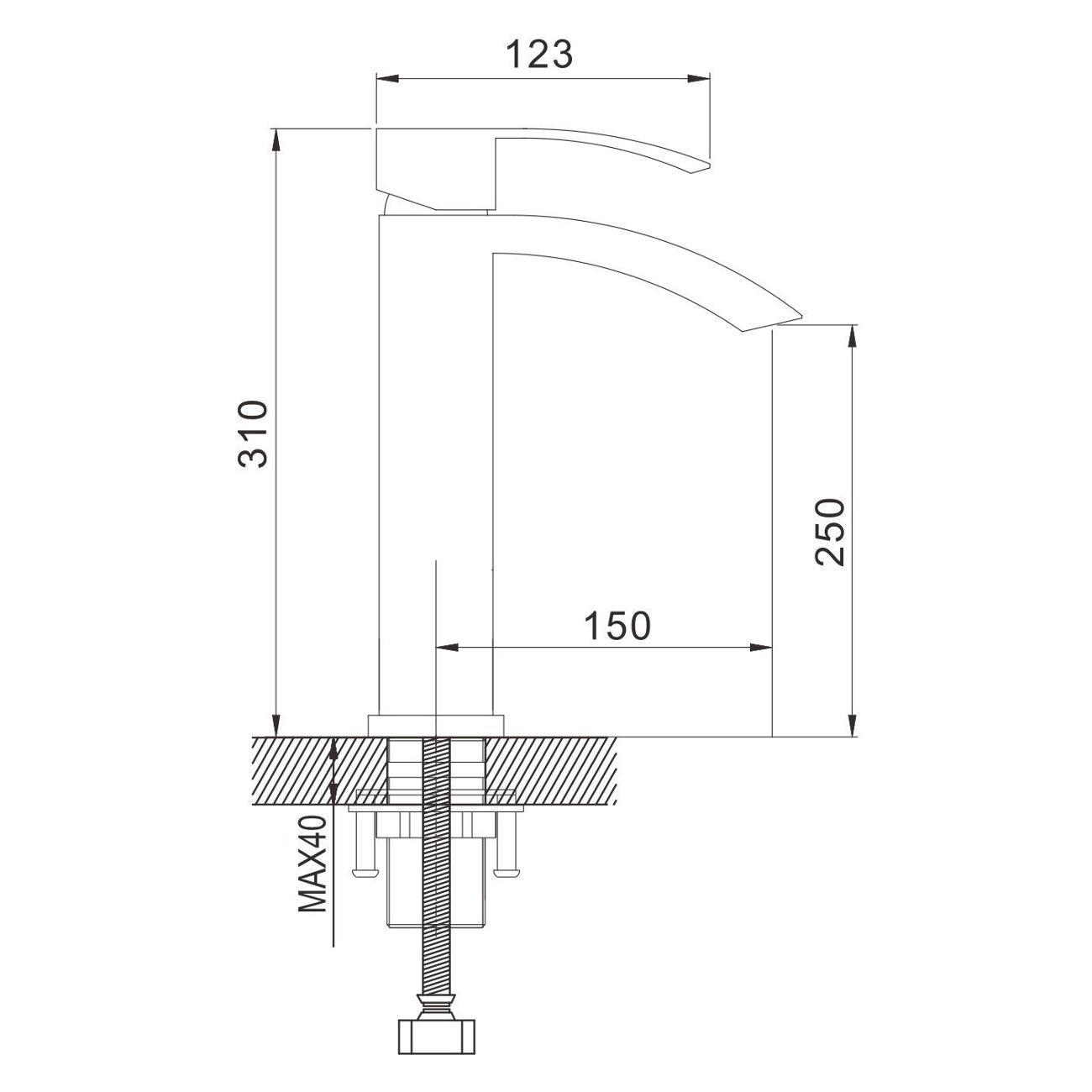 Смеситель Rose R1511H