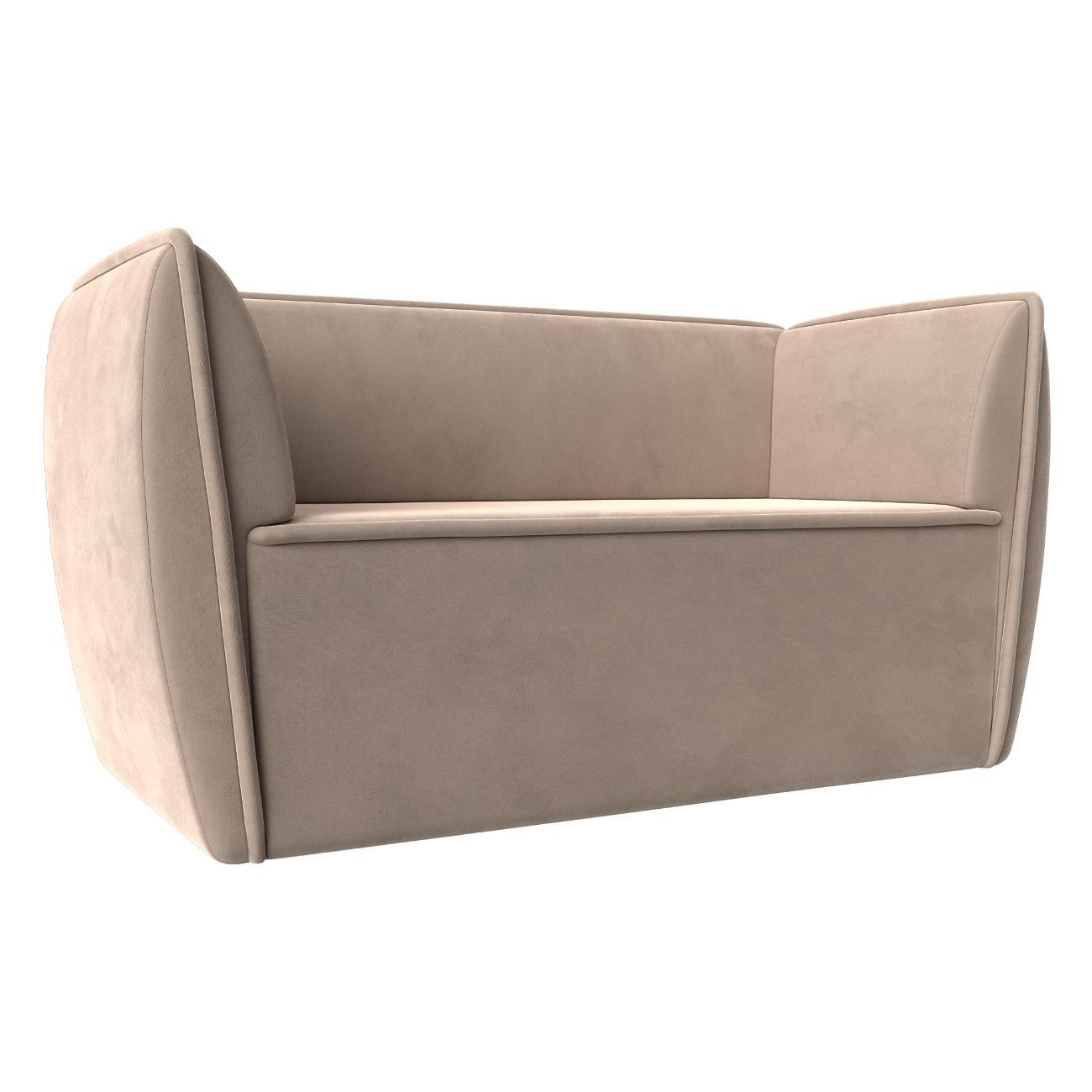 Уголок кухонный Лига Диванов Бергамо 2-х местный, велюр бежевый