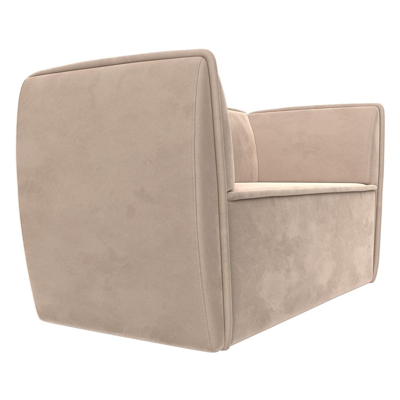 Уголок кухонный Лига Диванов Бергамо 2-х местный, велюр бежевый