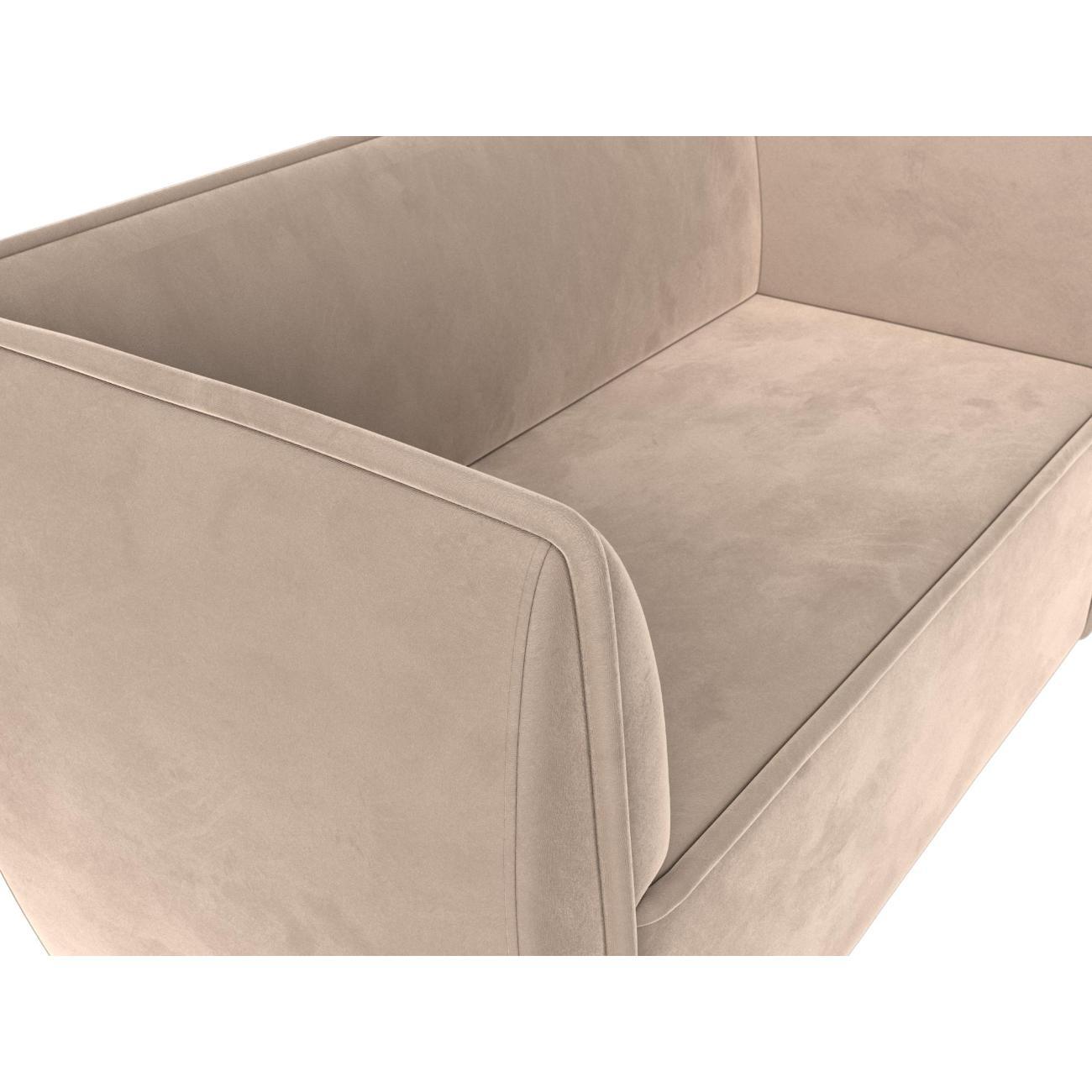 Уголок кухонный Лига Диванов Бергамо 2-х местный, велюр бежевый