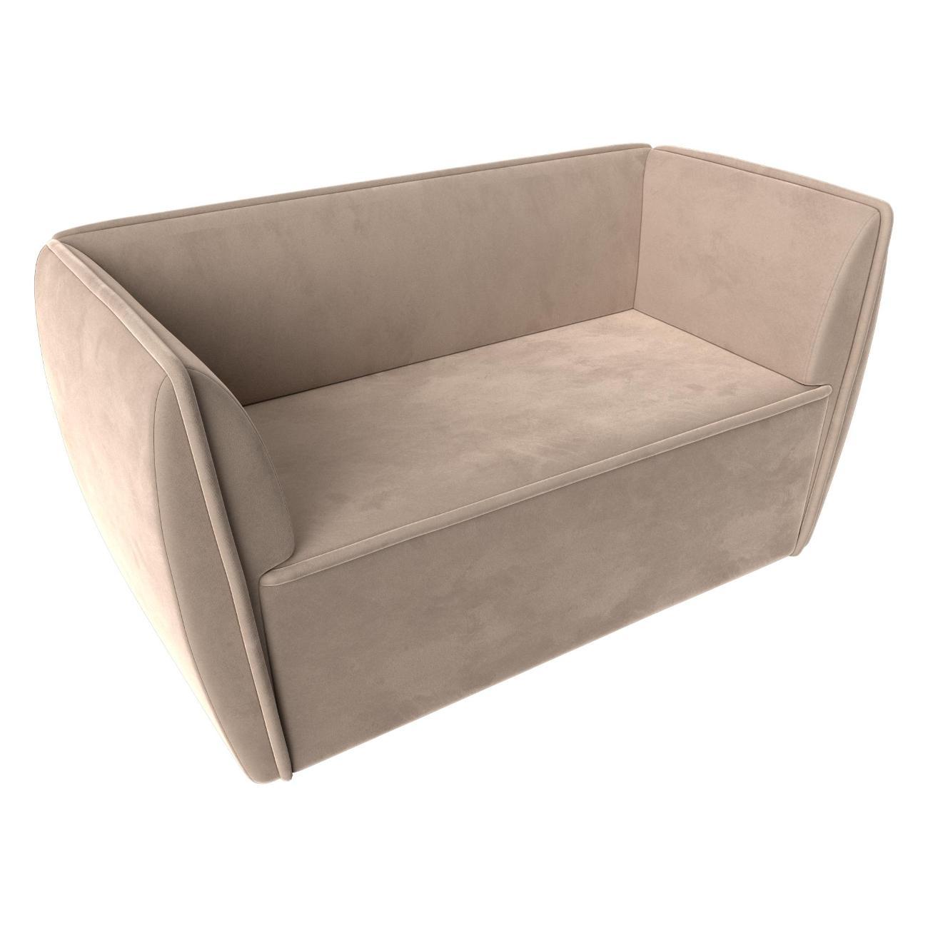 Уголок кухонный Лига Диванов Бергамо 2-х местный, велюр бежевый