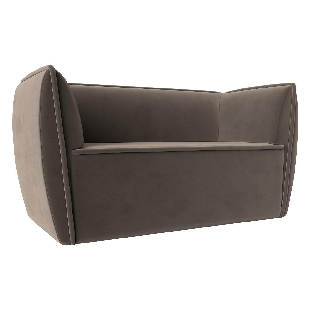 Уголок кухонный Лига Диванов Бергамо 2-х местный, велюр коричневый