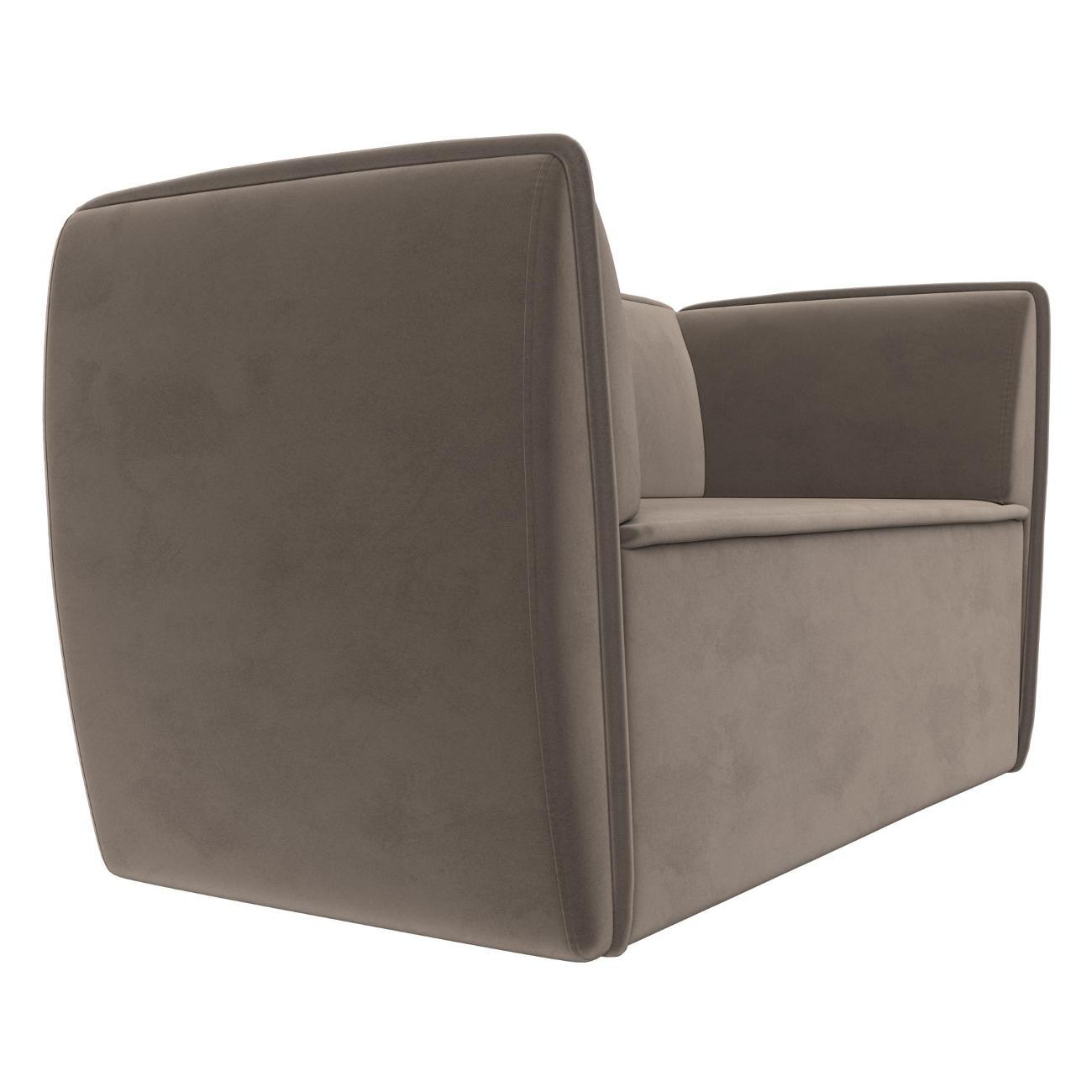 Уголок кухонный Лига Диванов Бергамо 2-х местный, велюр коричневый