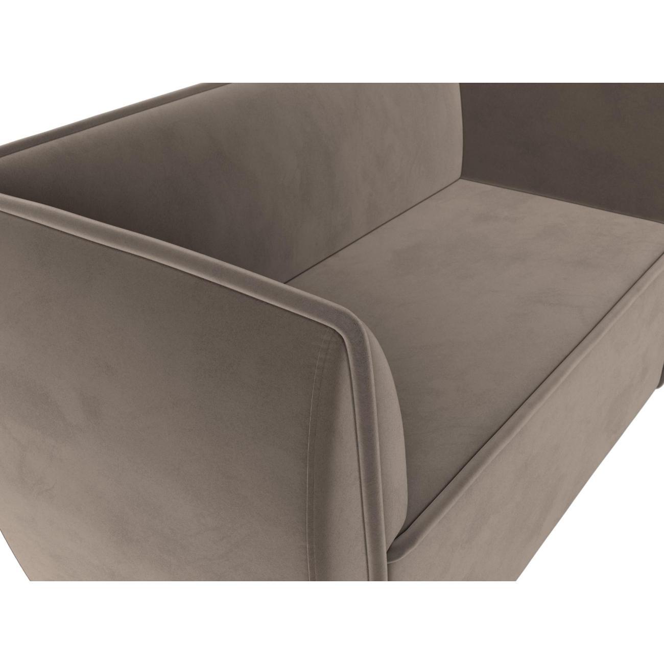 Уголок кухонный Лига Диванов Бергамо 2-х местный, велюр коричневый