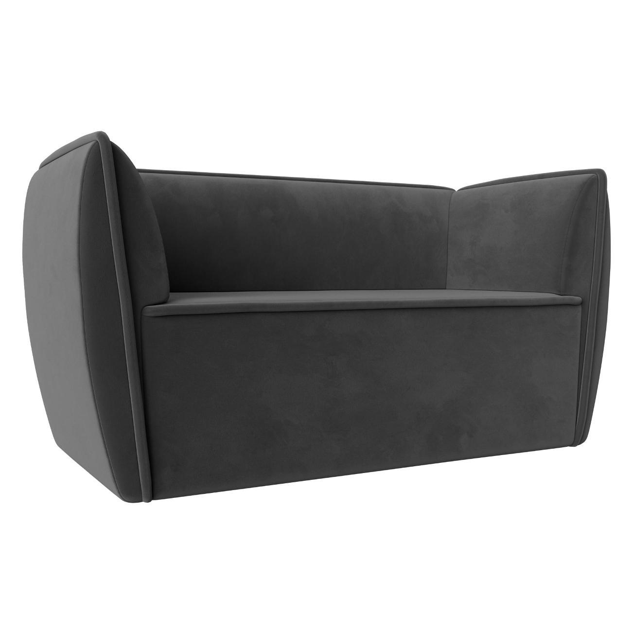 Уголок кухонный Лига Диванов Бергамо 2-х местный, велюр серый