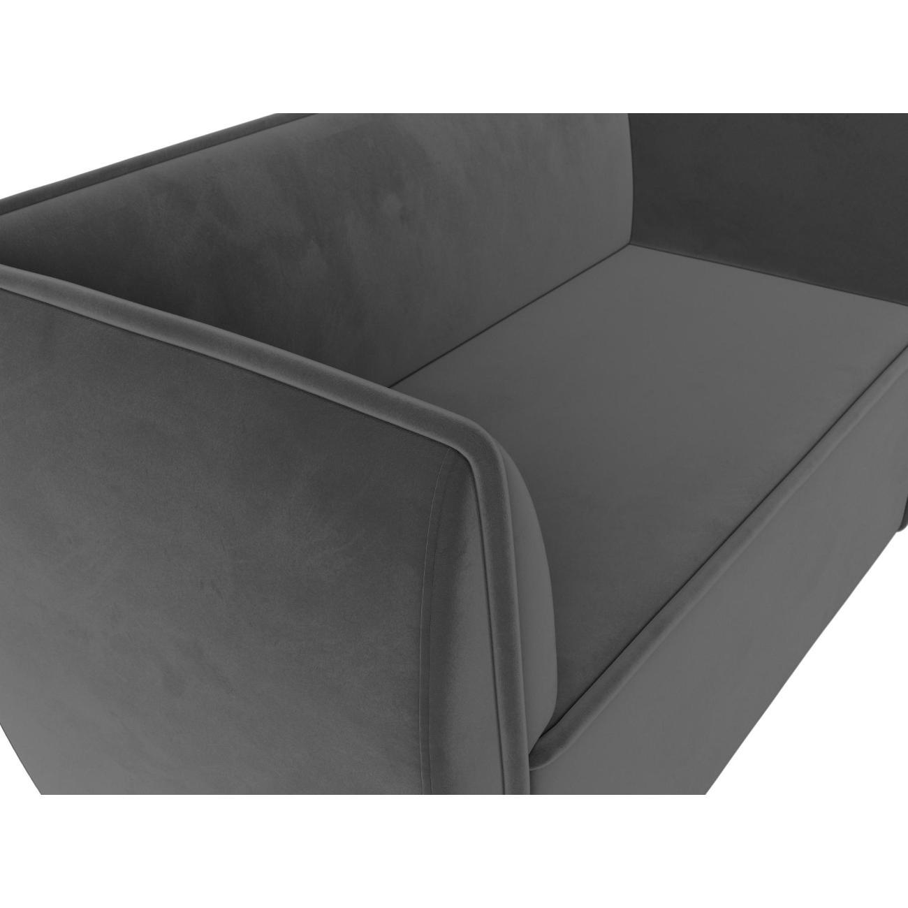 Уголок кухонный Лига Диванов Бергамо 2-х местный, велюр серый