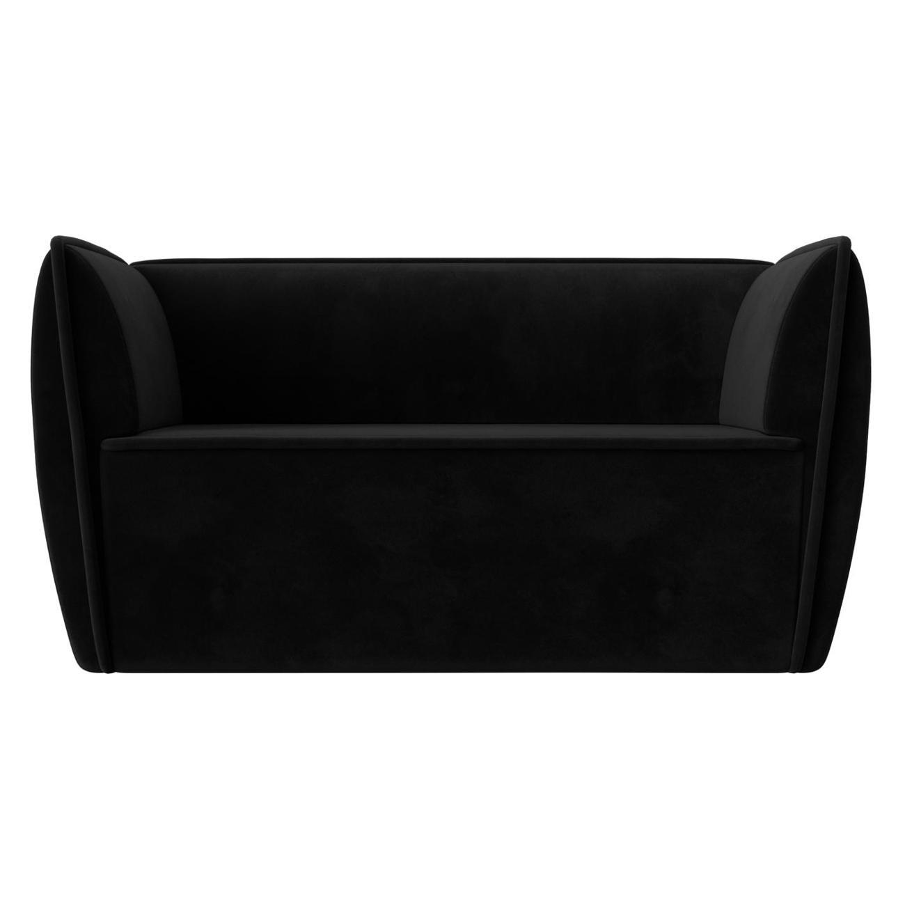 Уголок кухонный Лига Диванов Бергамо 2-х местный, велюр черный