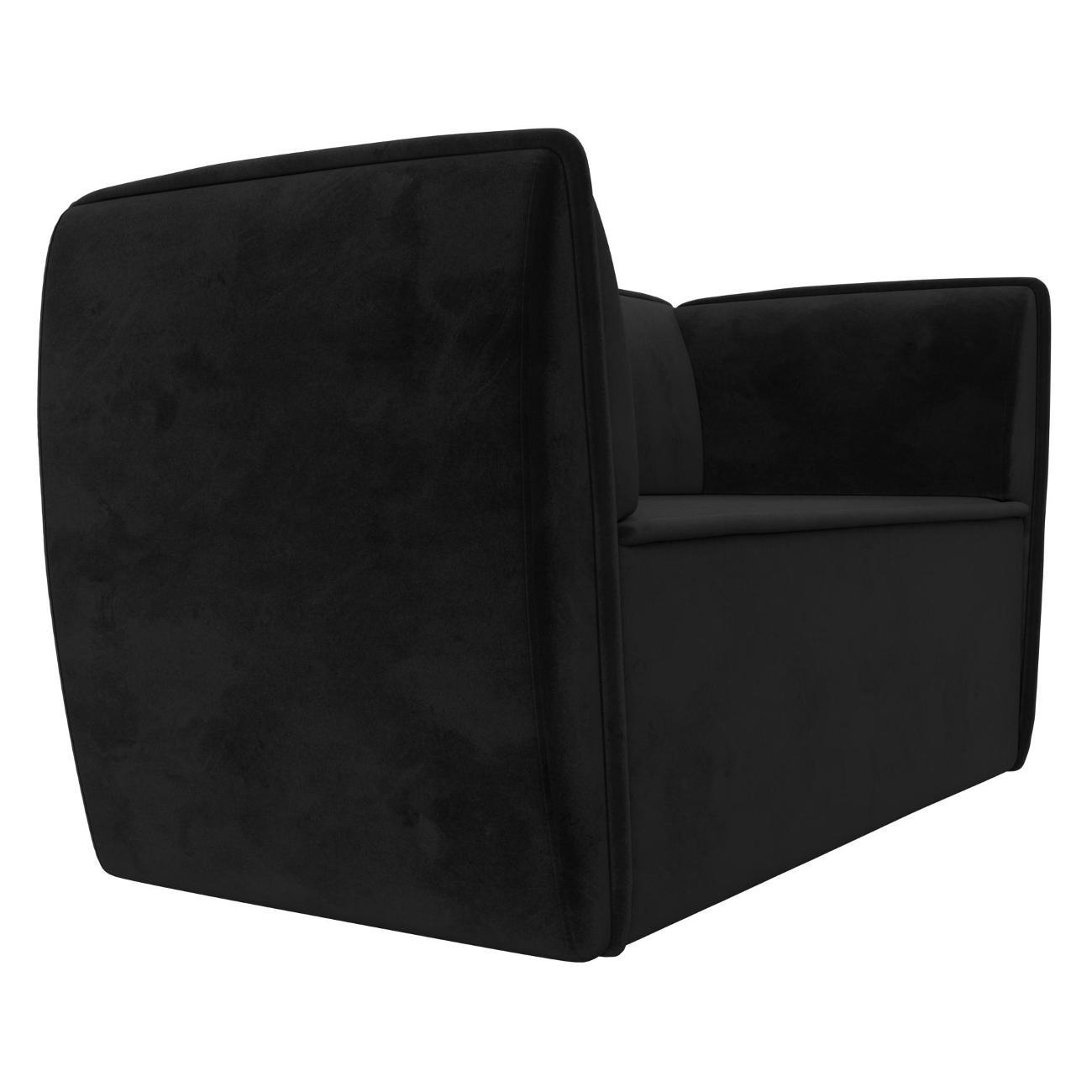 Уголок кухонный Лига Диванов Бергамо 2-х местный, велюр черный