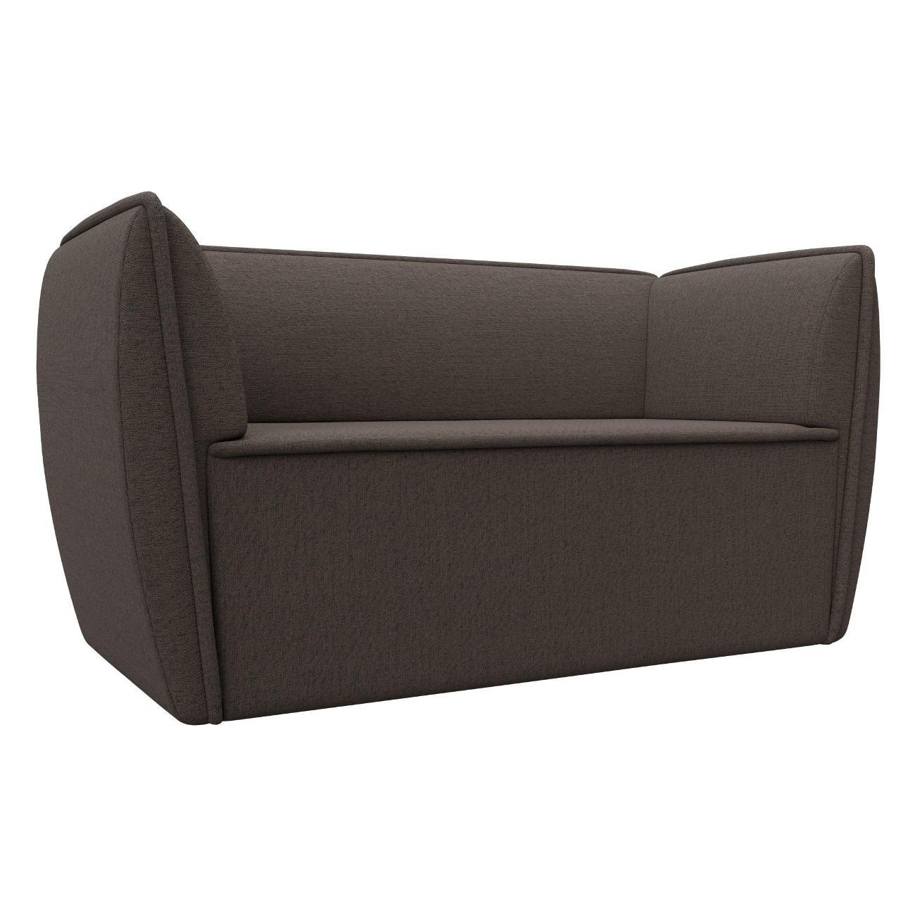 Уголок кухонный Лига Диванов Бергамо 2-х местный, рогожка Амур коричневый