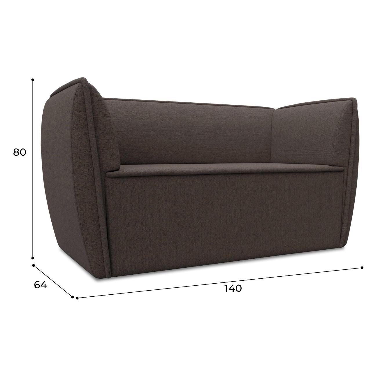 Уголок кухонный Лига Диванов Бергамо 2-х местный, рогожка Амур коричневый