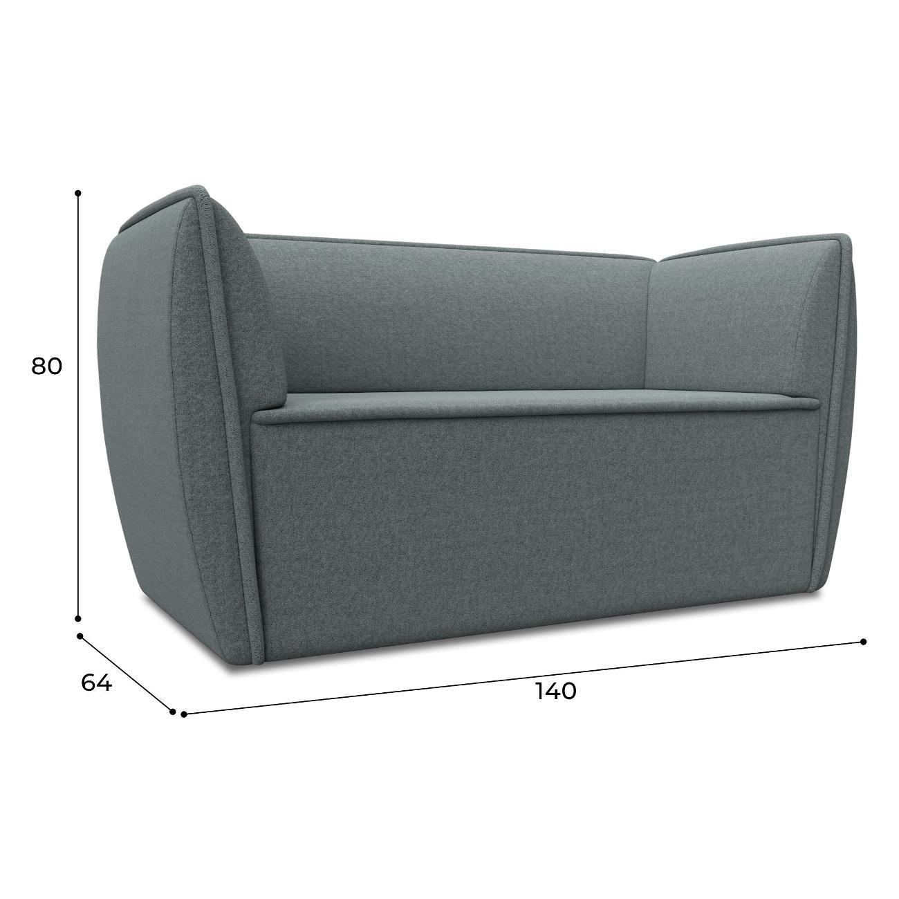 Уголок кухонный Лига Диванов Бергамо 2-х местный, рогожка Амур серый