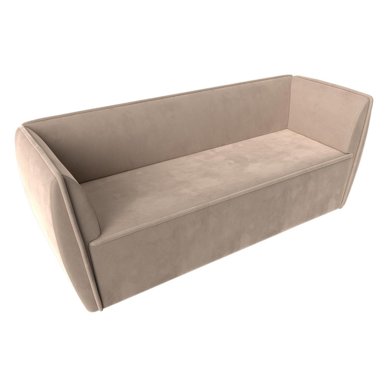 Уголок кухонный Лига Диванов Бергамо 3-х местный, велюр бежевый