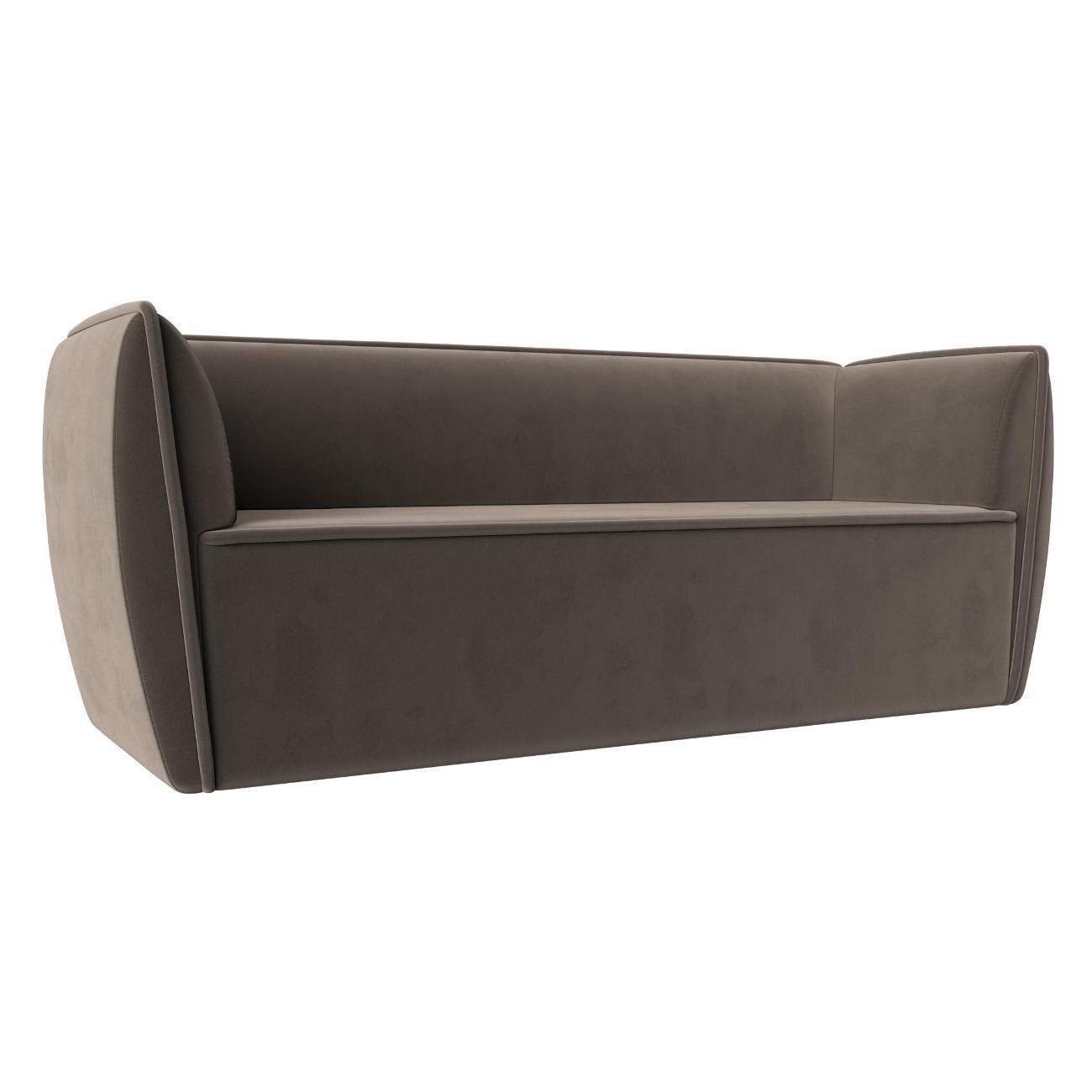 Уголок кухонный Лига Диванов Бергамо 3-х местный, велюр коричневый