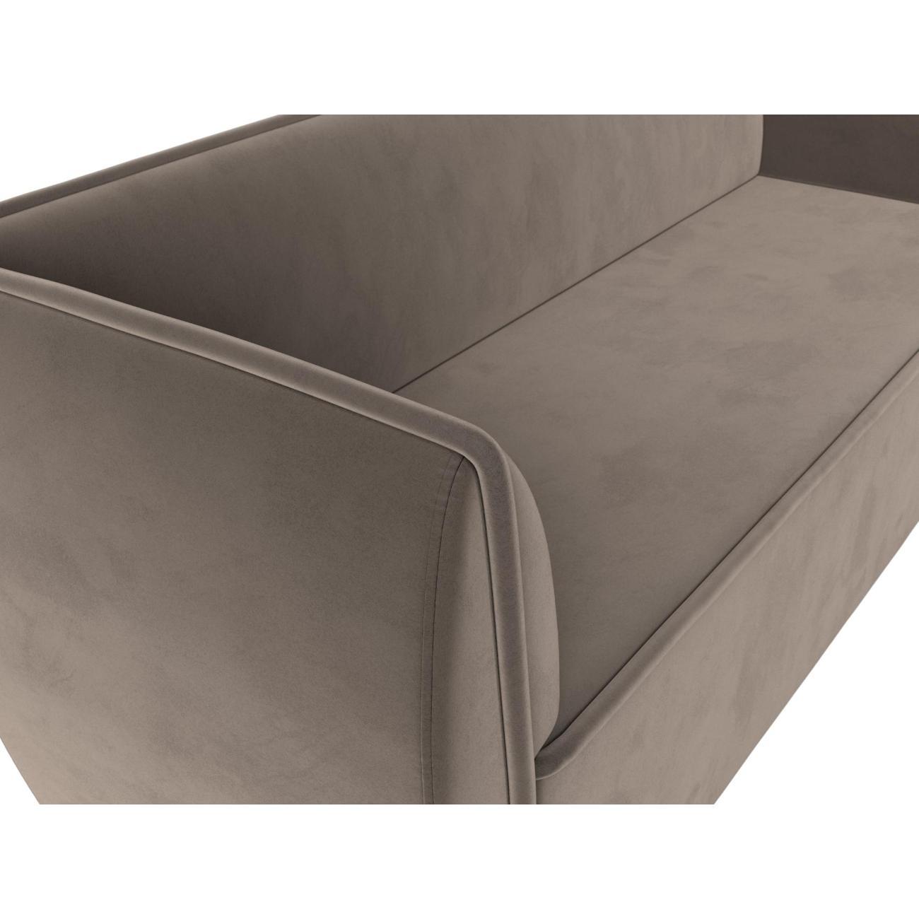 Уголок кухонный Лига Диванов Бергамо 3-х местный, велюр коричневый