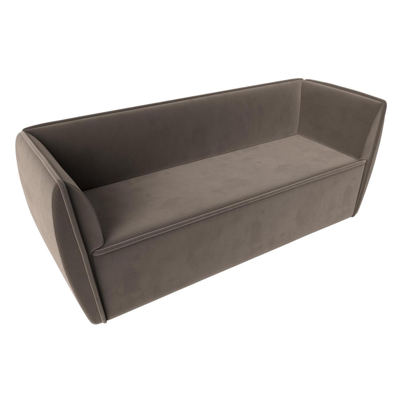 Уголок кухонный Лига Диванов Бергамо 3-х местный, велюр коричневый