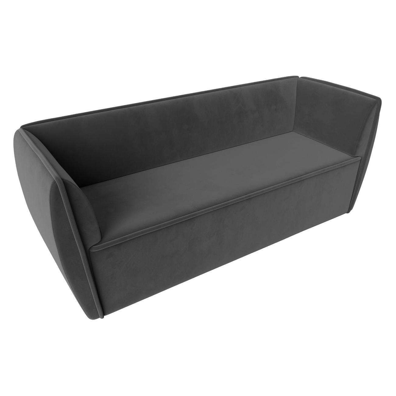 Уголок кухонный Лига Диванов Бергамо 3-х местный, велюр серый