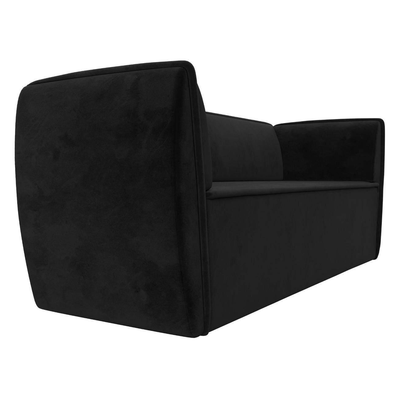 Уголок кухонный Лига Диванов Бергамо 3-х местный, велюр черный