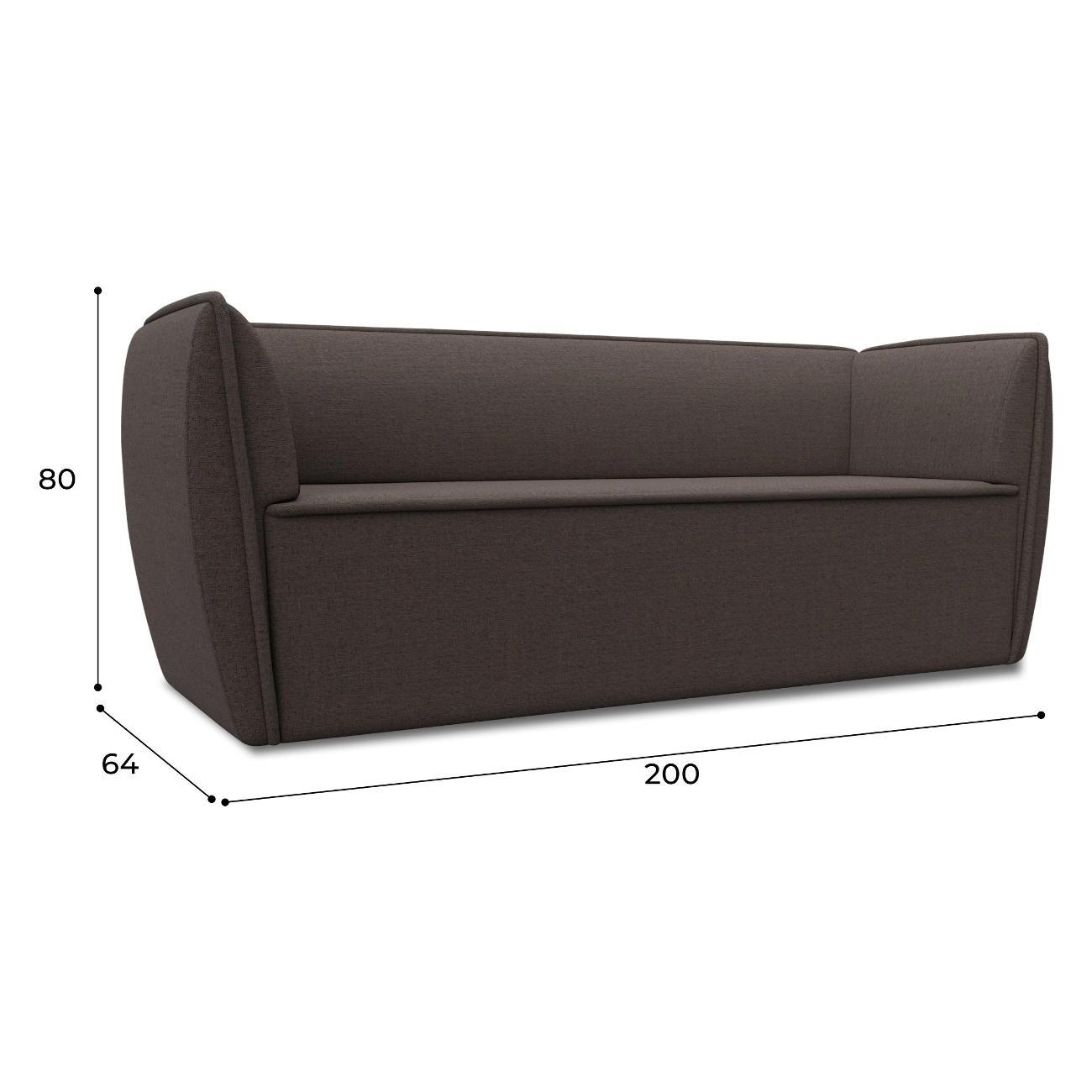 Уголок кухонный Лига Диванов Бергамо 3-х местный, рогожка Амур коричневый