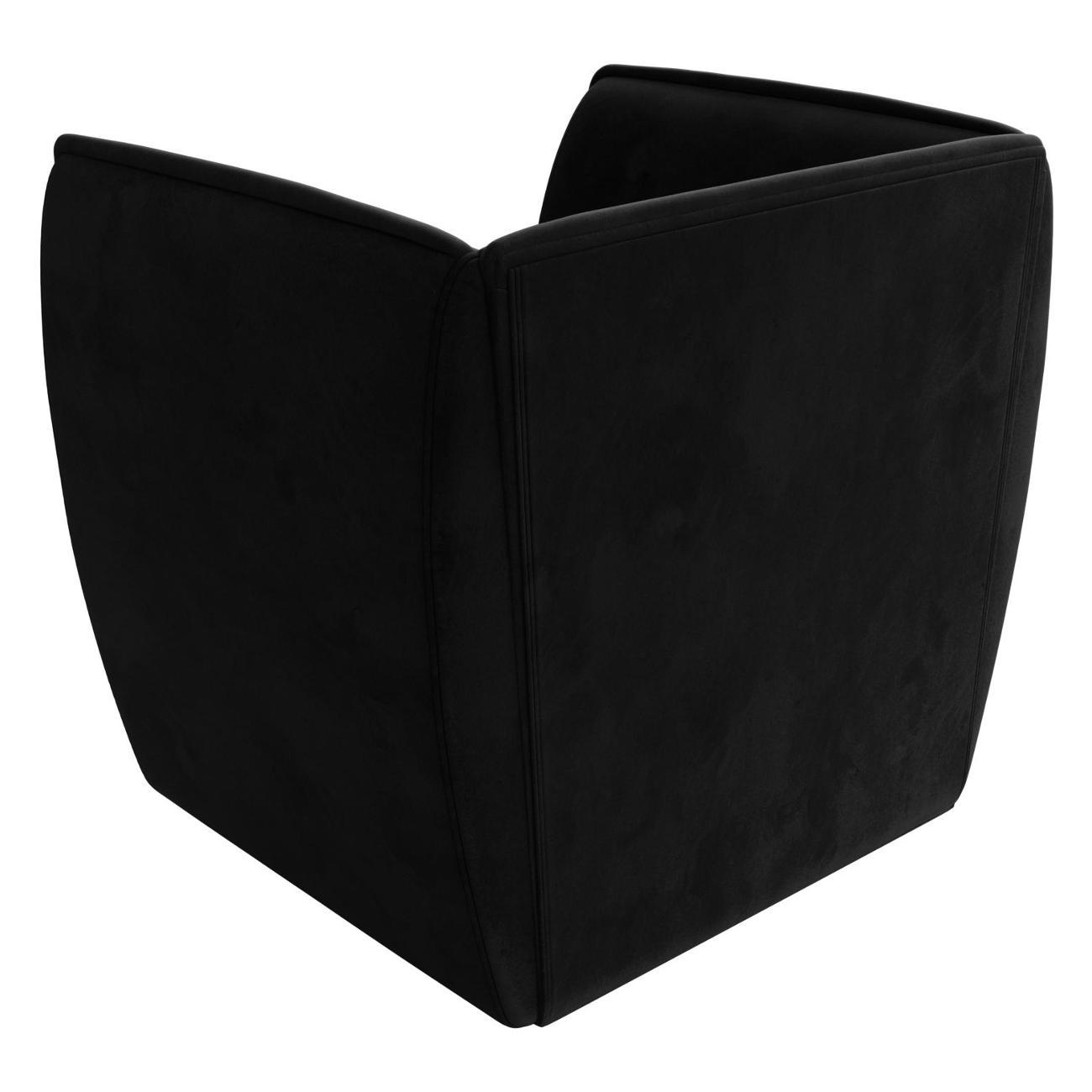 Уголок кухонный Лига Диванов Бергамо, велюр черный