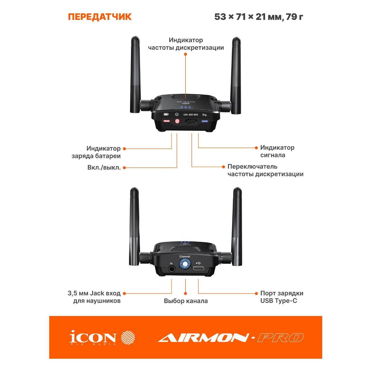 Радиосистема вокальная iCON AirMon Pro