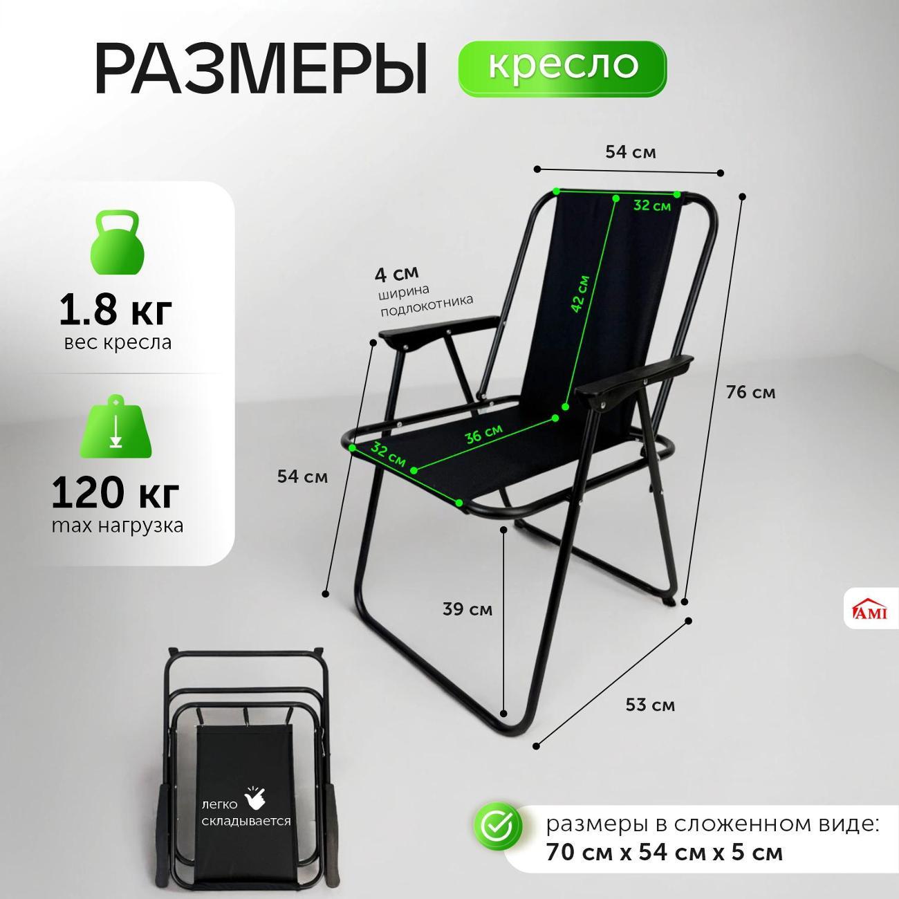 Комплект садовой мебели Ami Flux 4 стула, стол с зонтом