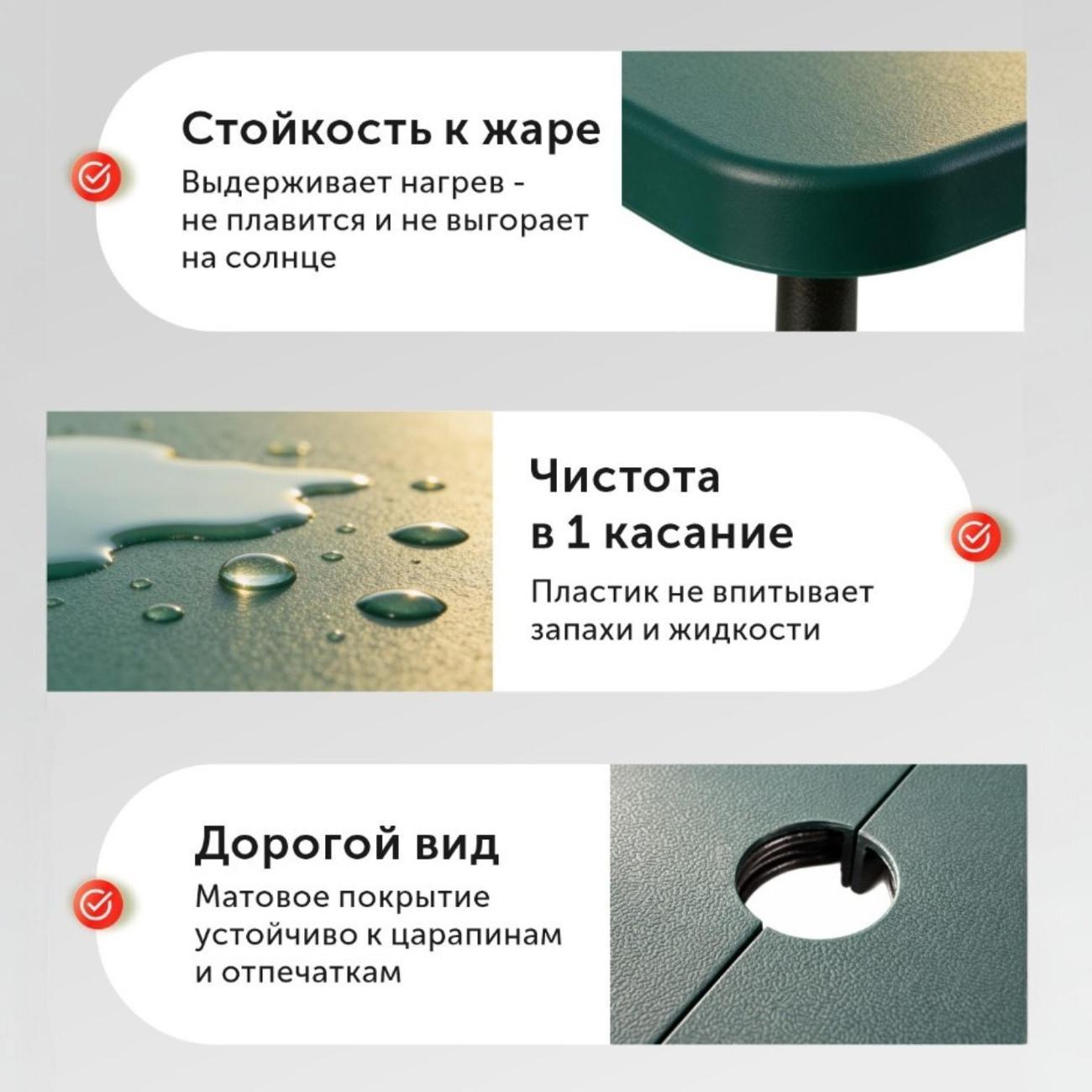 Комплект садовой мебели Ami Onyx 4 стула, стол с зонтом