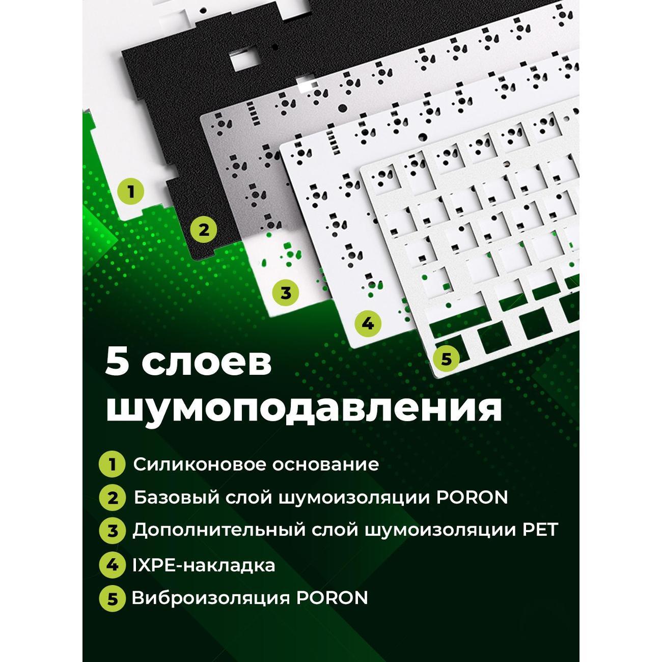 Игровая клавиатура Aula F75 Black-Dark Blue-Orange