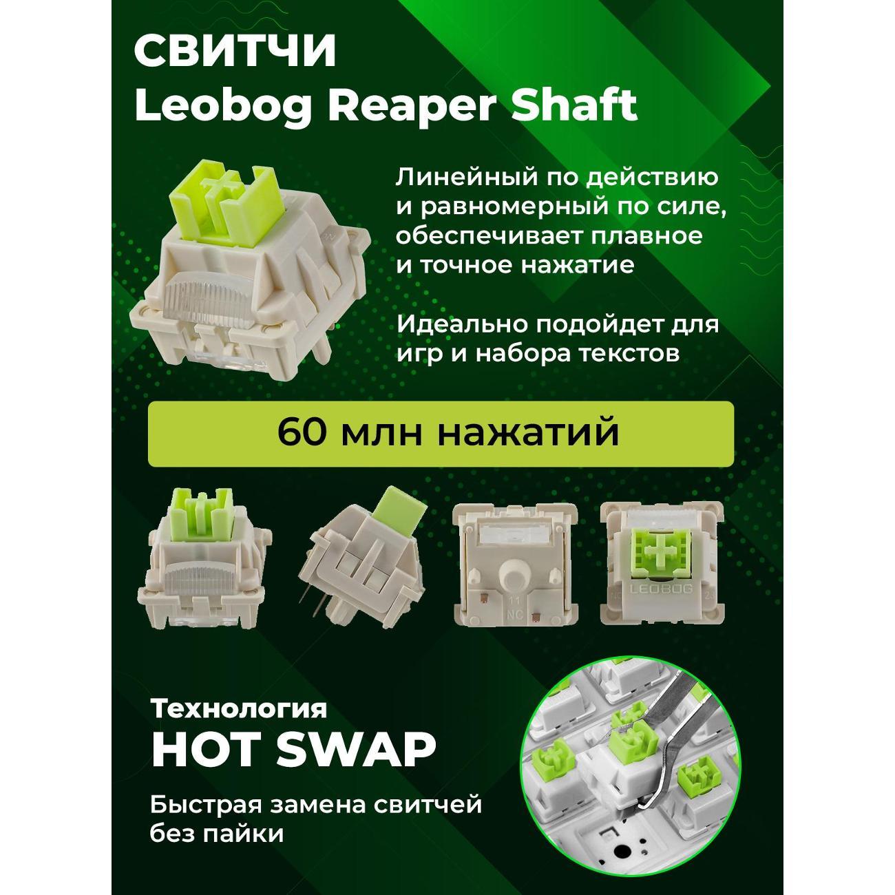 Игровая клавиатура Aula F75 Black-Dark Blue-Orange