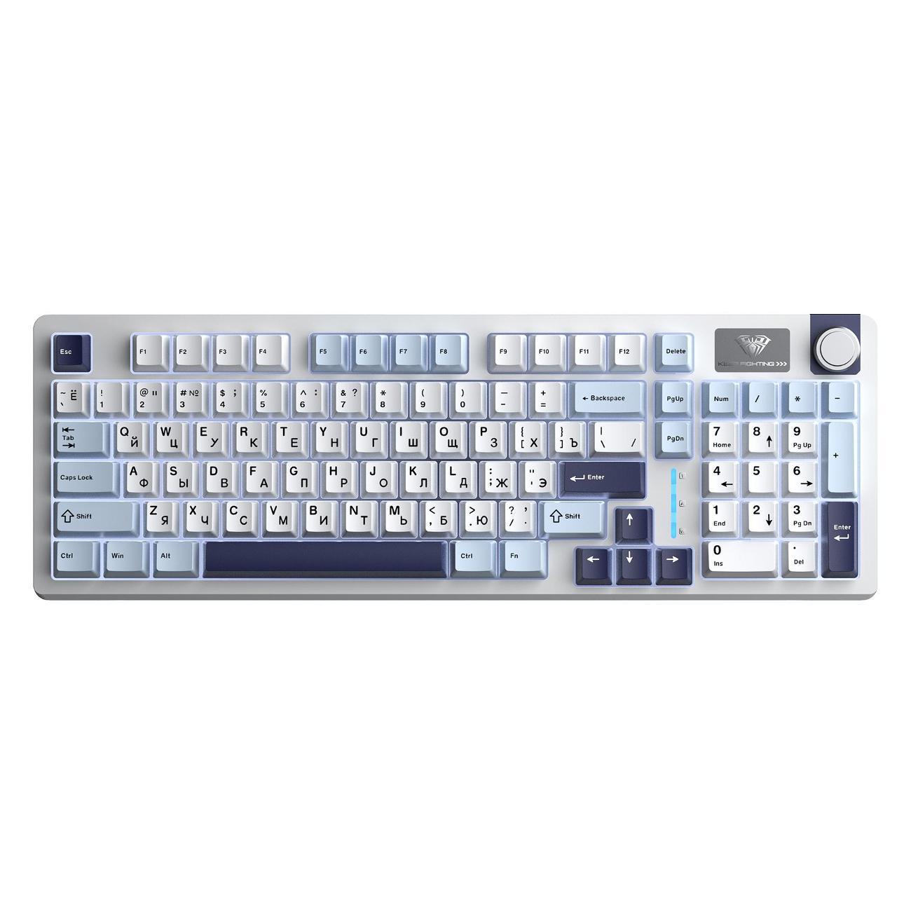 Игровая клавиатура Aula S98 голубой-White-Black пурпурный