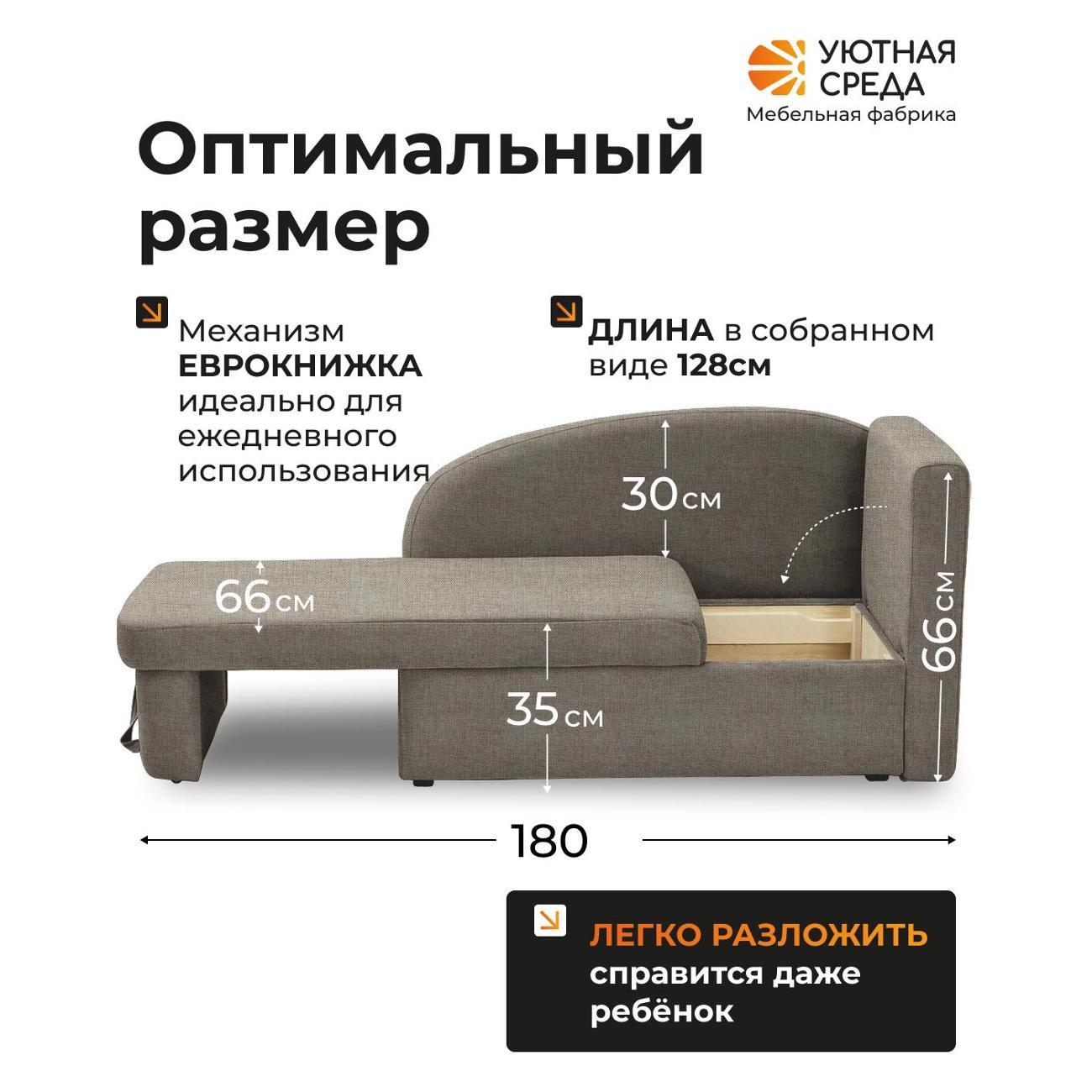 Диван раскладной Уютная среда tesla08