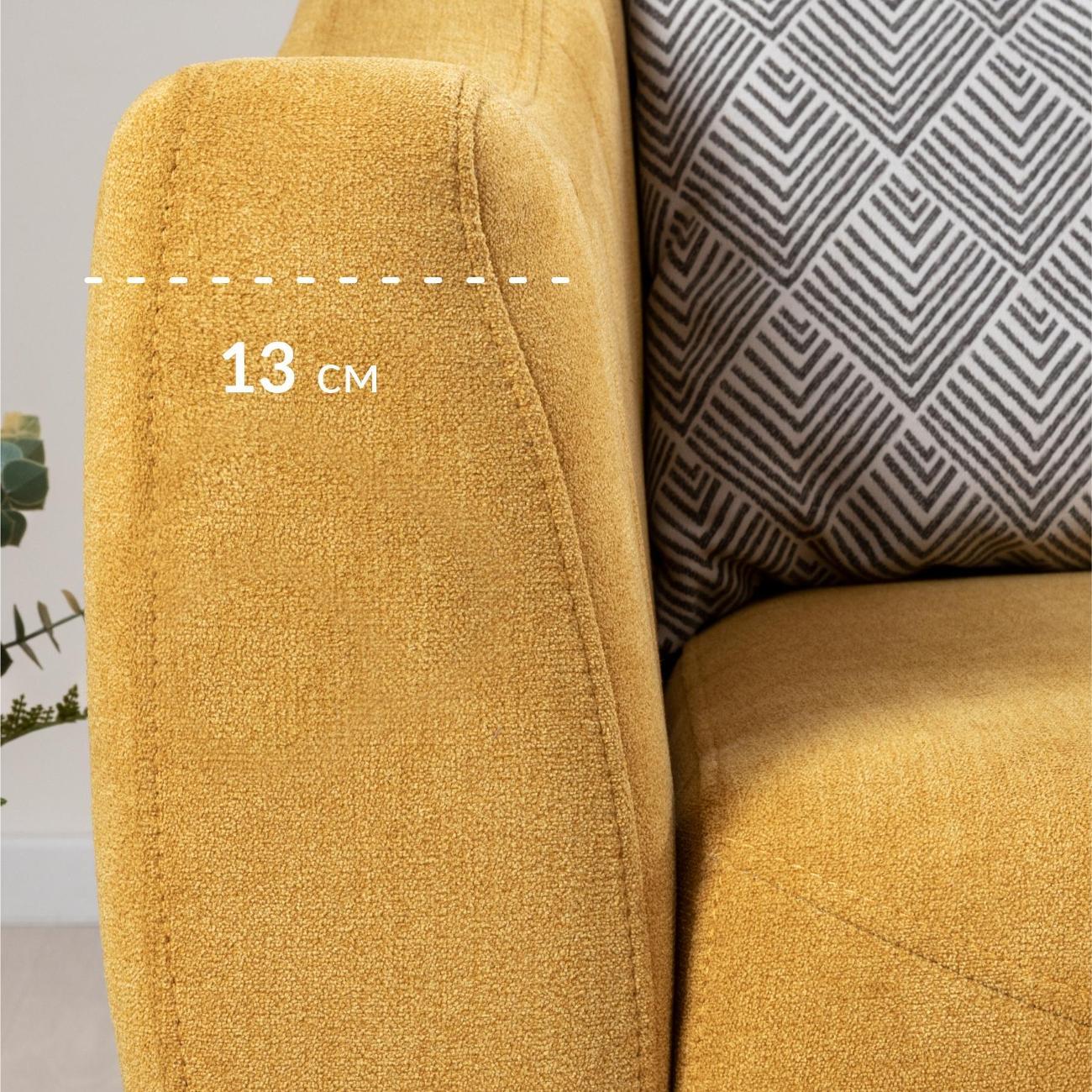 Кресло Logium Боне 03.07 Велюр Happy 560 (горчичный)