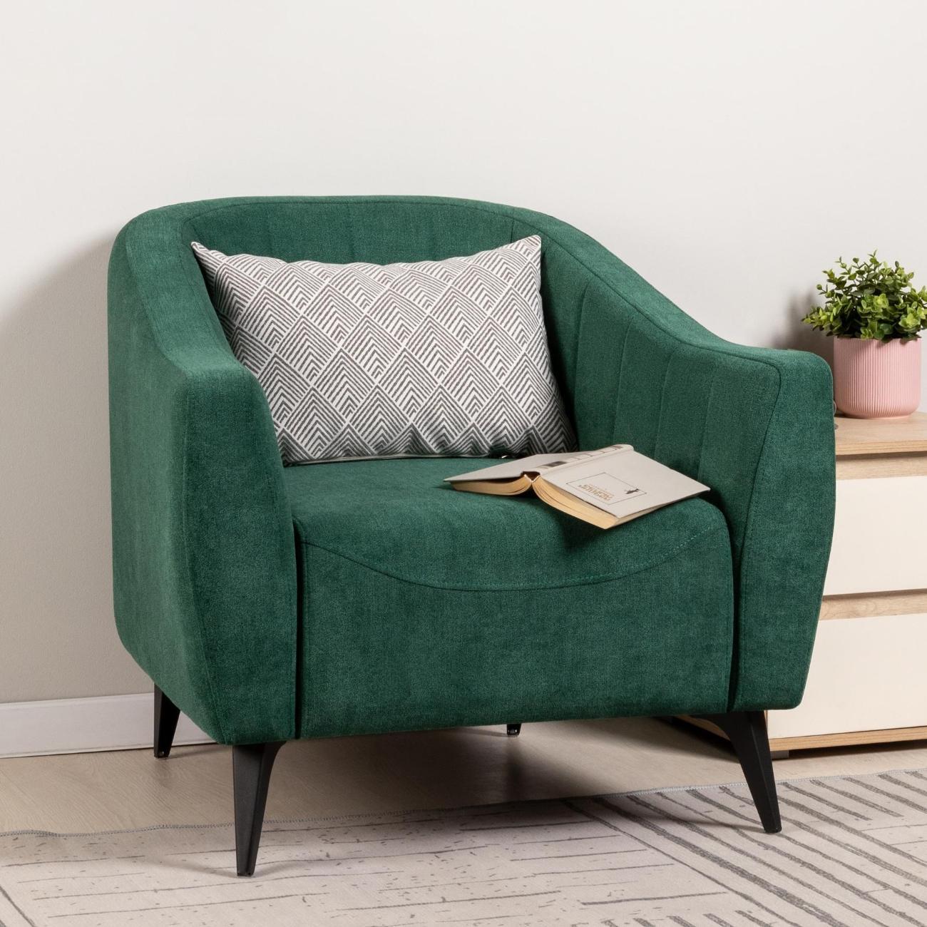 Кресло Logium Боне 03.07 Велюр Happy 697 (хвойный зеленый)