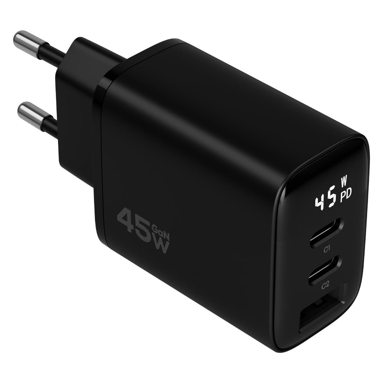 Сетевое зарядное устройство Magssory Digit 45W GaN, черный фото