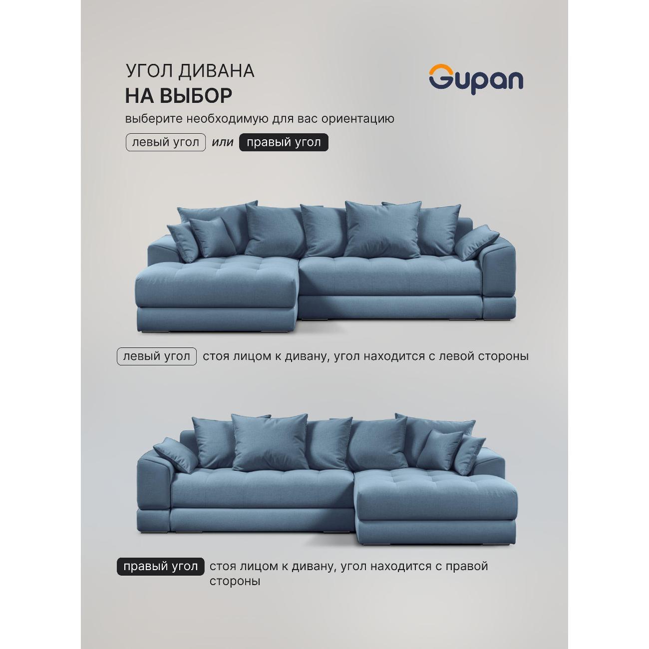 Диван Gupan Nordkisa Велюр Amigo голубой