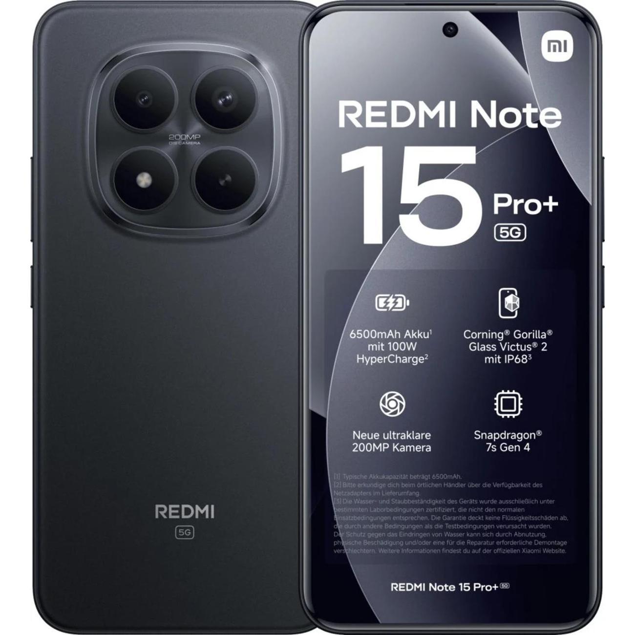 Смартфон Xiaomi Redmi Note 15 Pro Plus 5G 12/512GB, Black