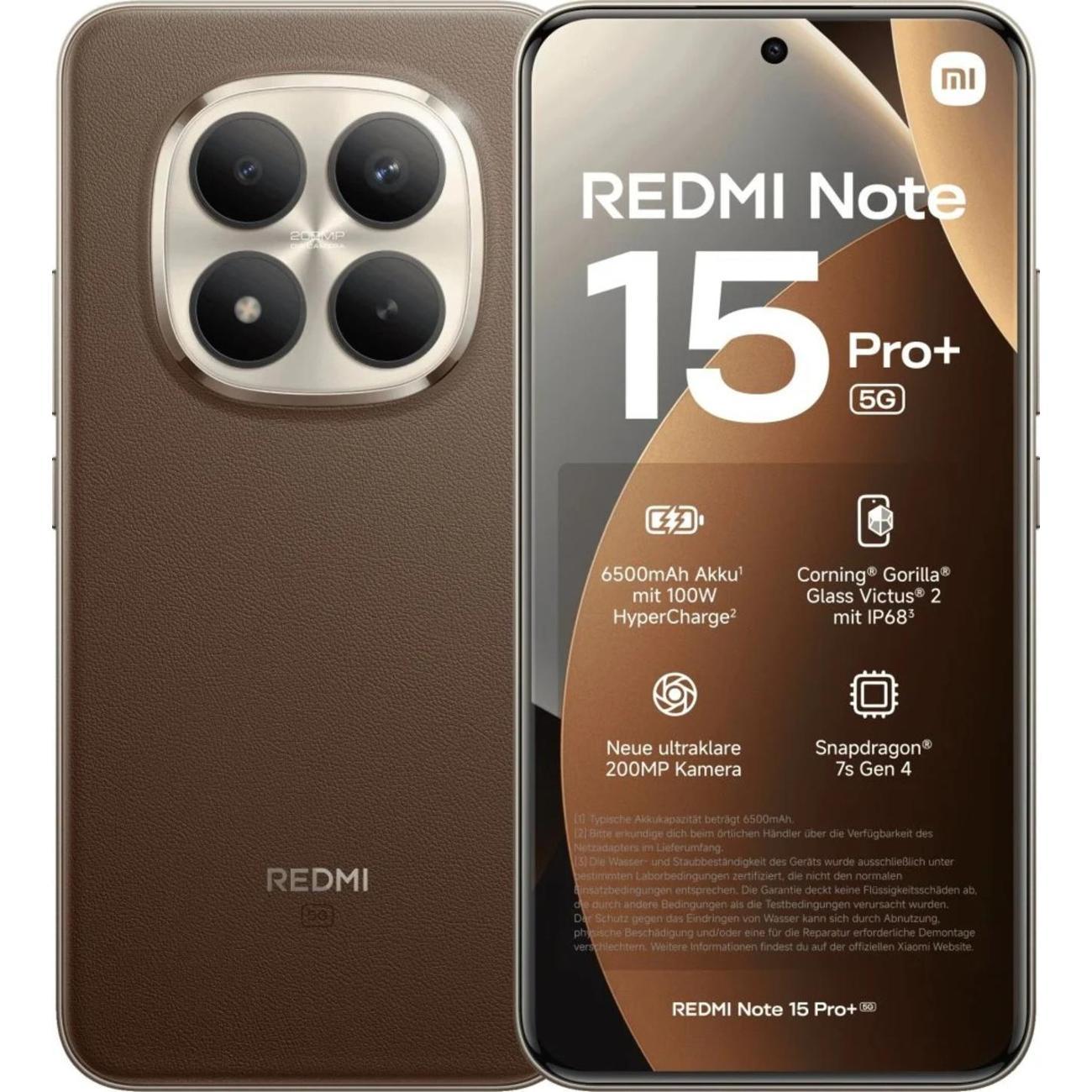 Смартфон Xiaomi Redmi Note 15 Pro Plus 5G 12/512GB, Mocha Brown фото
