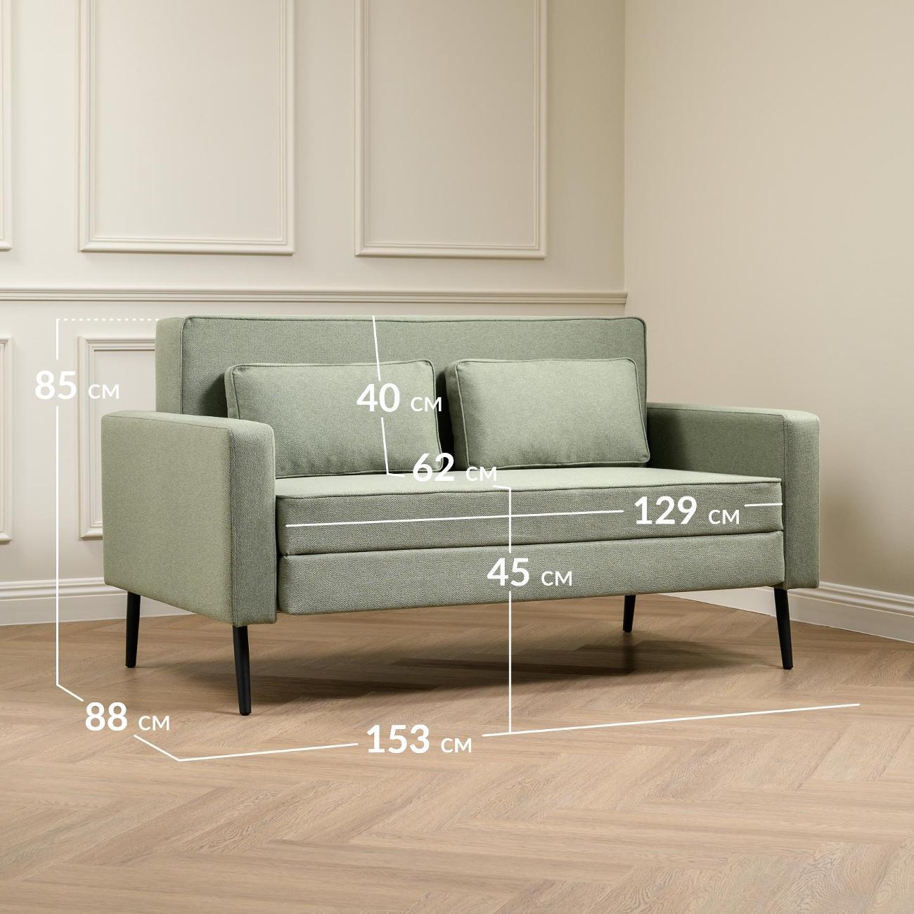 Диван Logium Остин Т, Арт. ТД 722 Fabio Olive (оливковый)