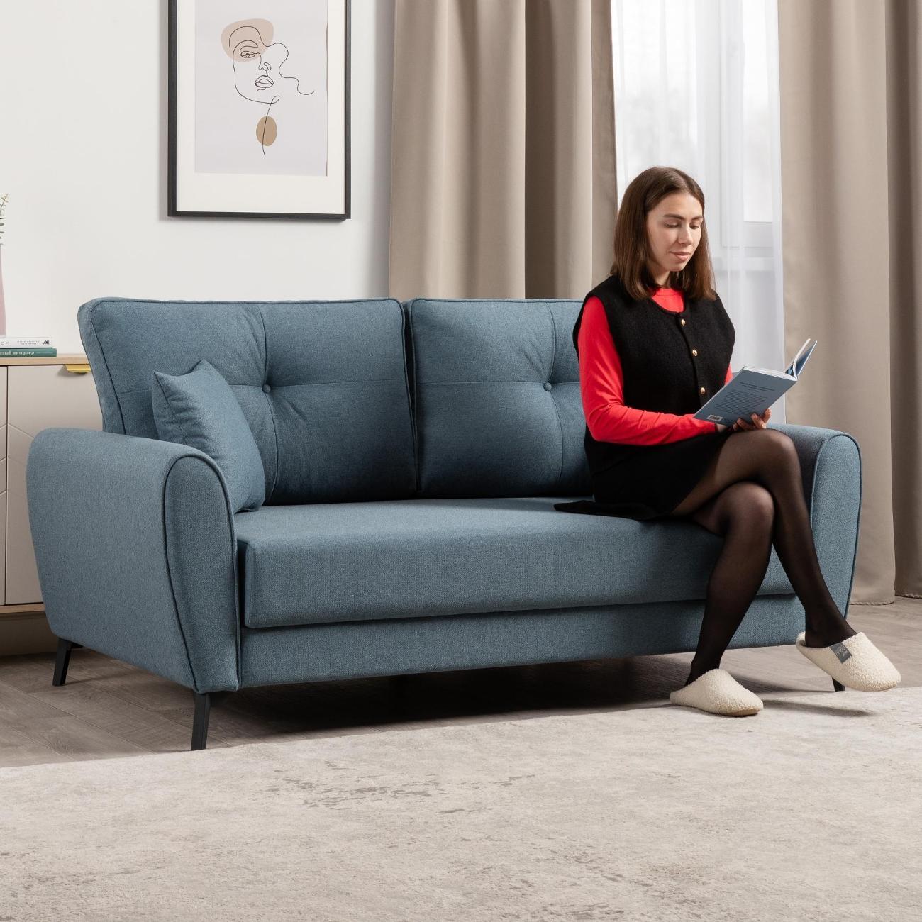 Диван Logium Лион Арт. ТД 760 Nice Aqua (синий)