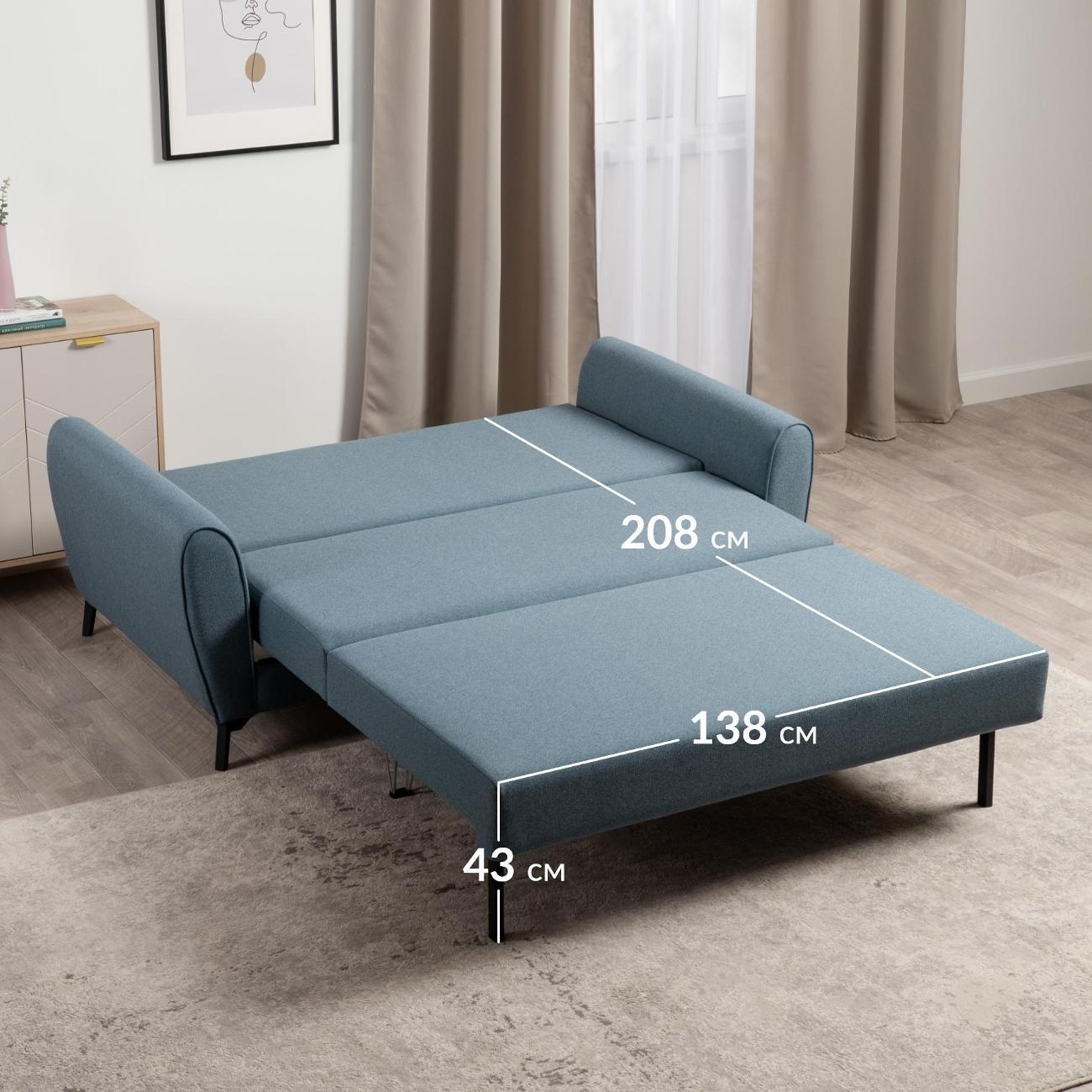 Диван Logium Лион Арт. ТД 760 Nice Aqua (синий)