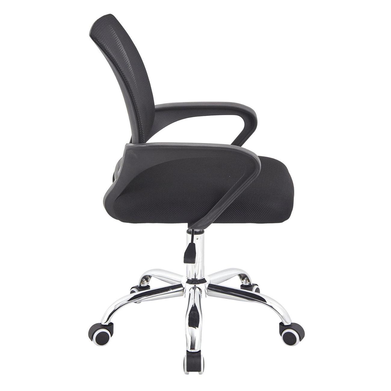 Кресло компьютерное CROMEX Top CH-695, ХРОМ, черное