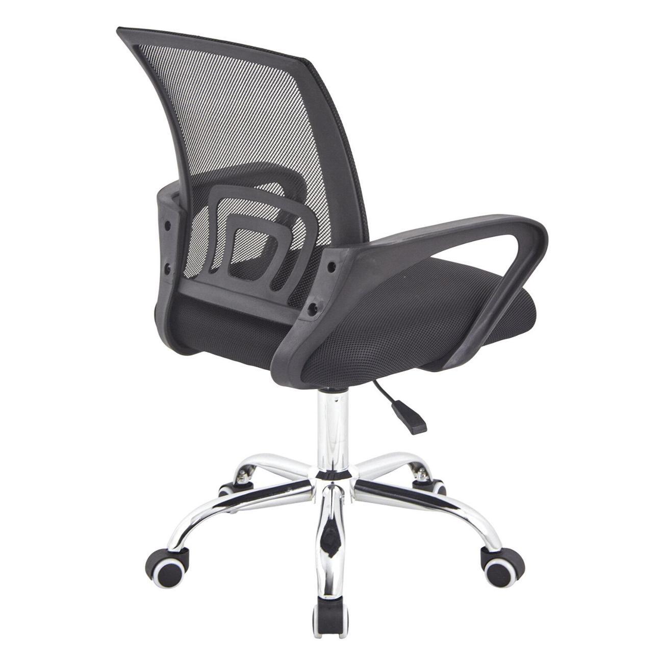 Кресло компьютерное CROMEX Top CH-695, ХРОМ, черное