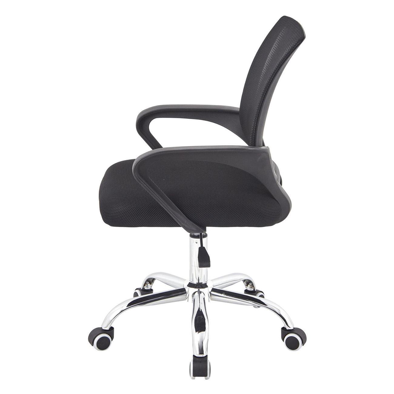 Кресло компьютерное CROMEX Top CH-695, ХРОМ, черное