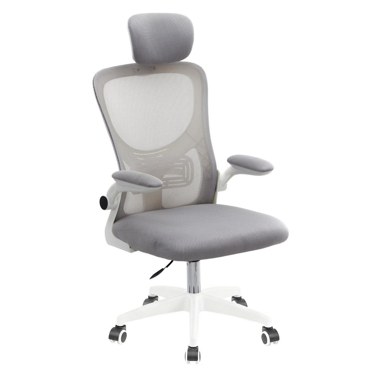 Кресло компьютерное CROMEX Dynamic CH-699, пластик белый, сер