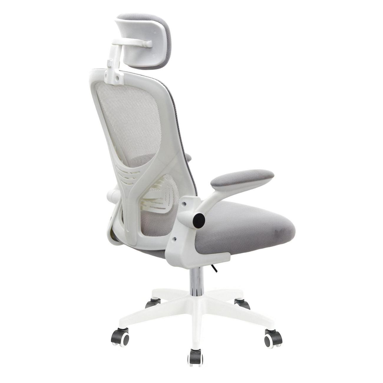 Кресло компьютерное CROMEX Dynamic CH-699, пластик белый, сер