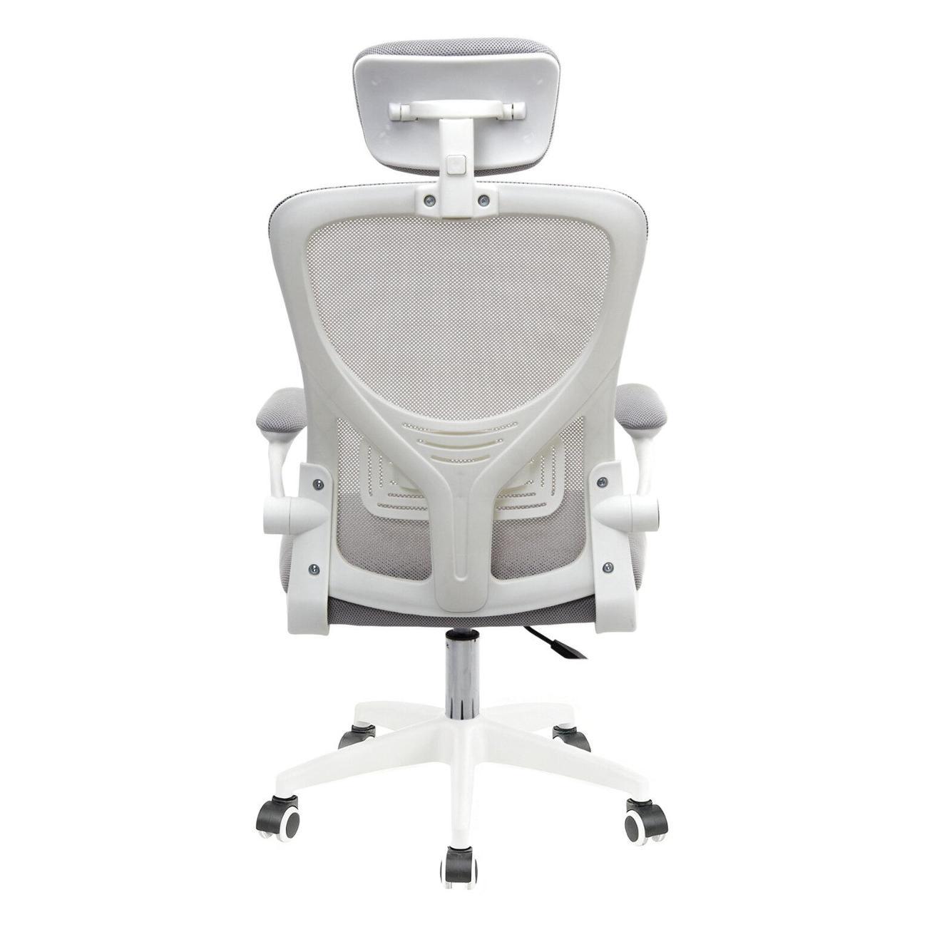 Кресло компьютерное CROMEX Dynamic CH-699, пластик белый, сер