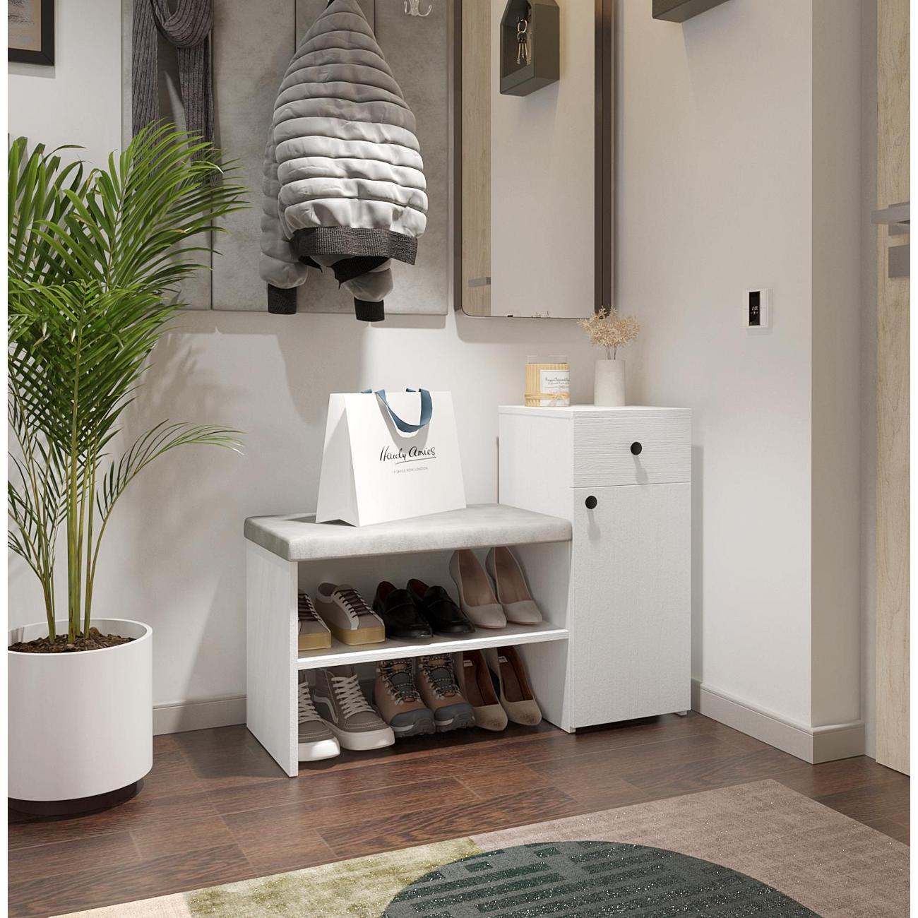 Обувница MFMaster Витто-216 белый